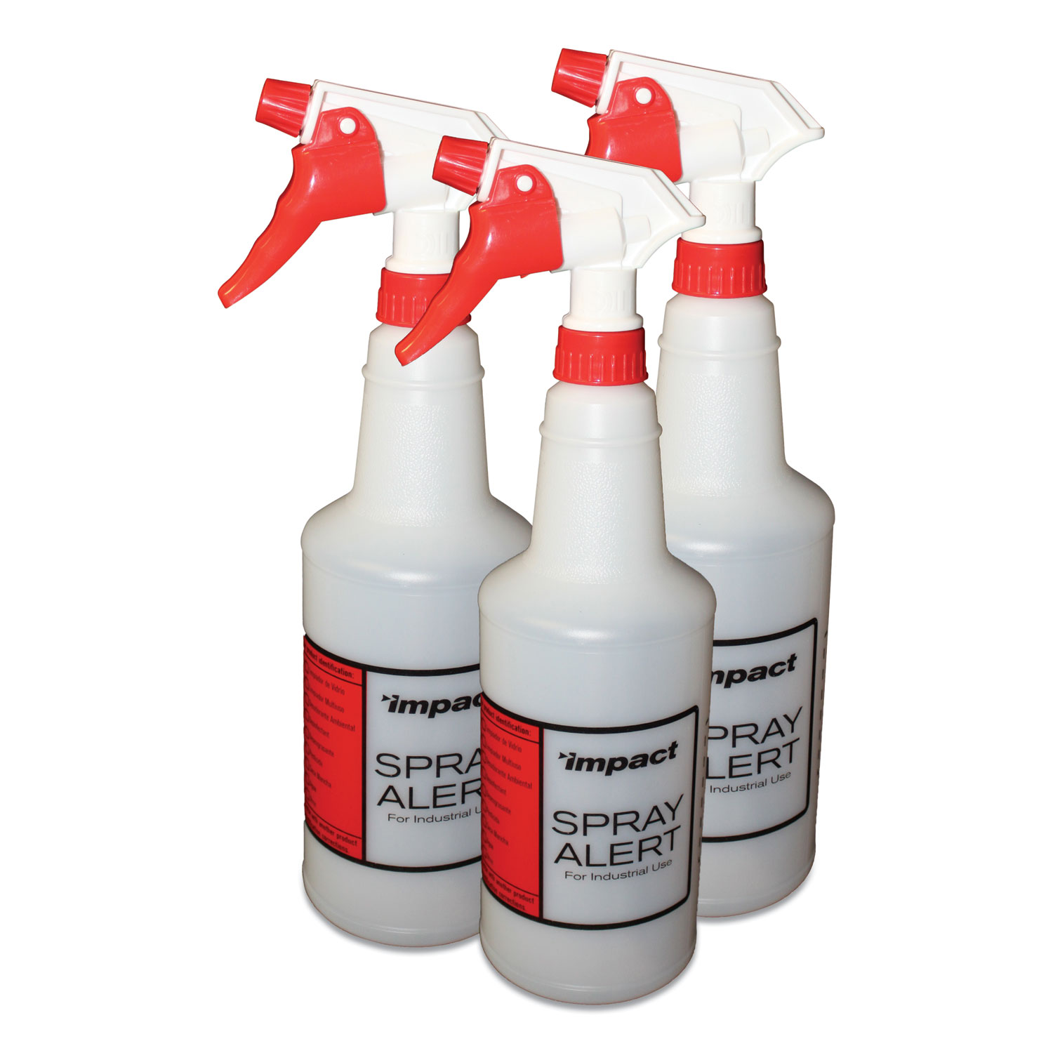 Impact® Spray Alert System, 24 oz, Natural with Red/White Sprayer, 3/Pack, 32 Packs/Carton