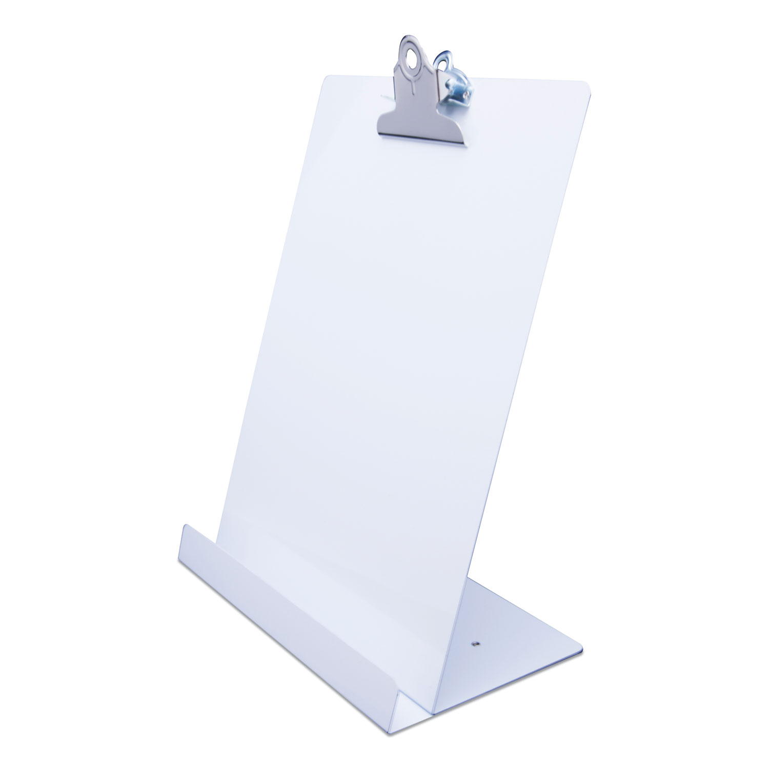 Saunders Free Standing Clipboard and Tablet Stand, 1 Clip Capacity, Holds 8.5 x 11, White