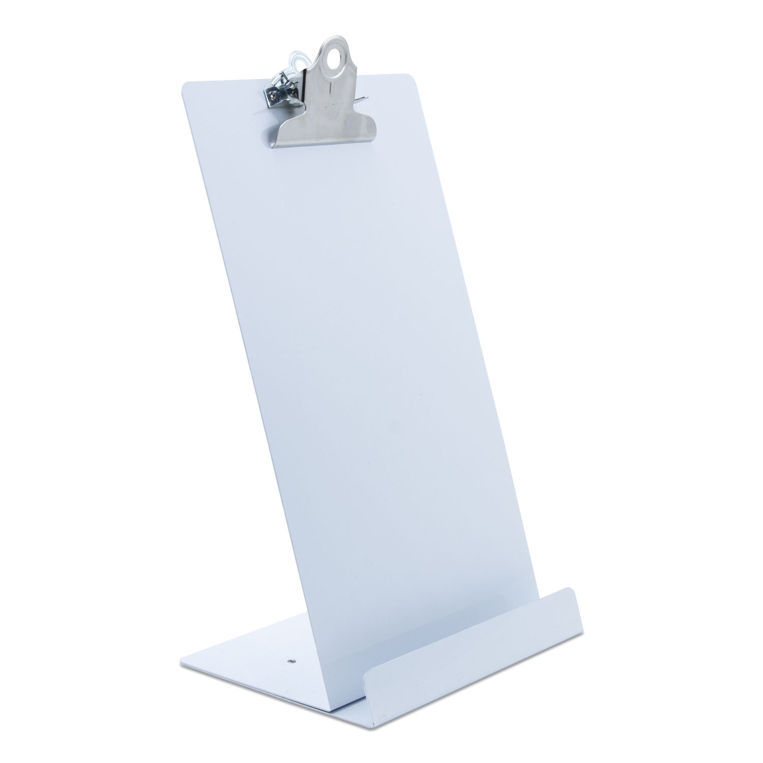 Saunders Free Standing Clipboard and Tablet Stand, 1 Clip Capacity, Holds 6.5 x 11, White