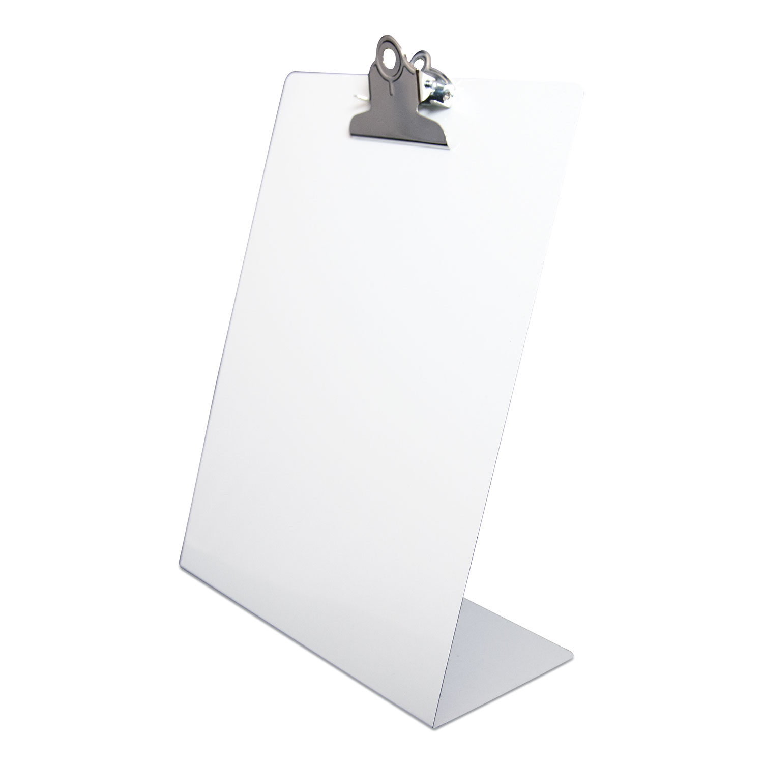 Saunders Free Standing Clipboard, Portrait, 1 Clip Capacity, 8.5 x 11 Sheets, White
