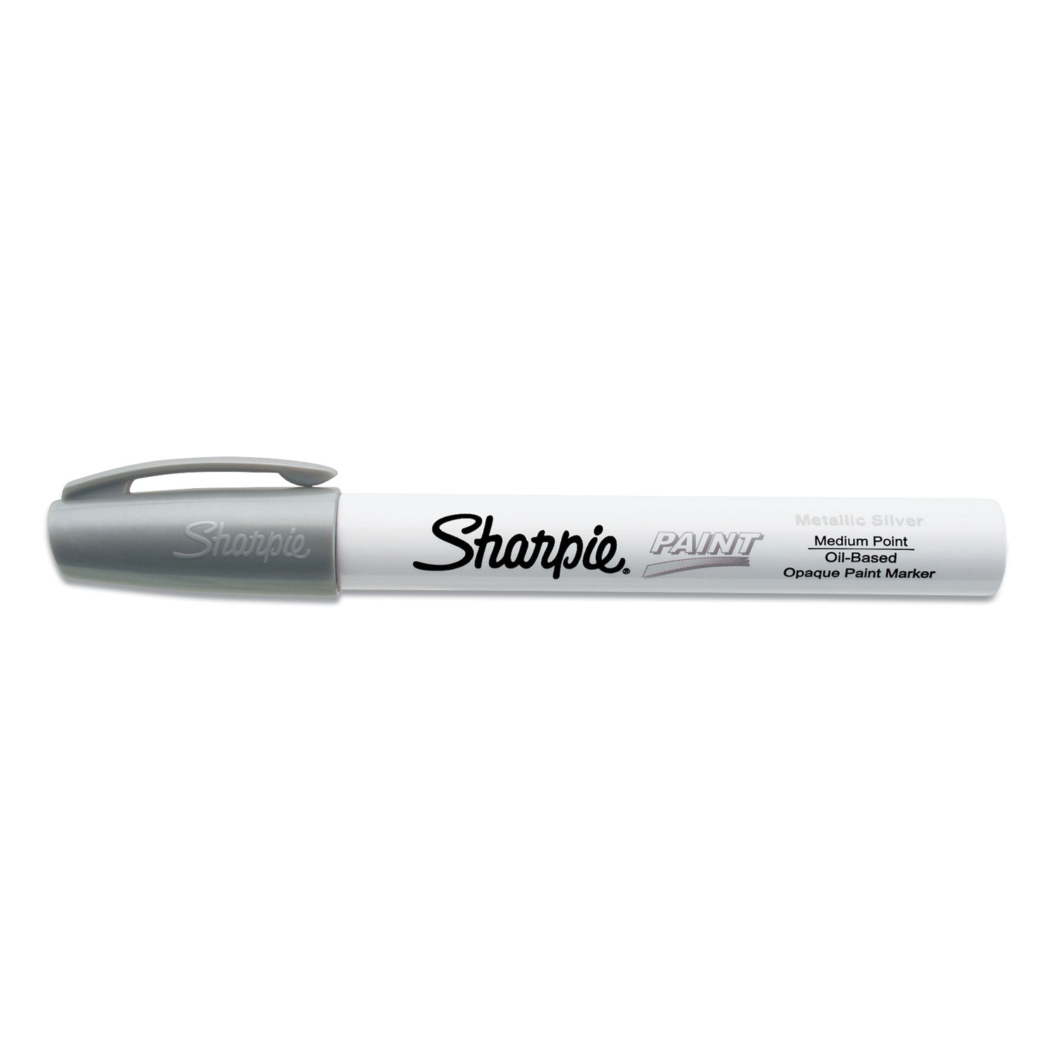  Sharpie 2107617 Permanent Paint Marker, Medium Bullet Tip, Silver, Dozen (SAN2107617) 