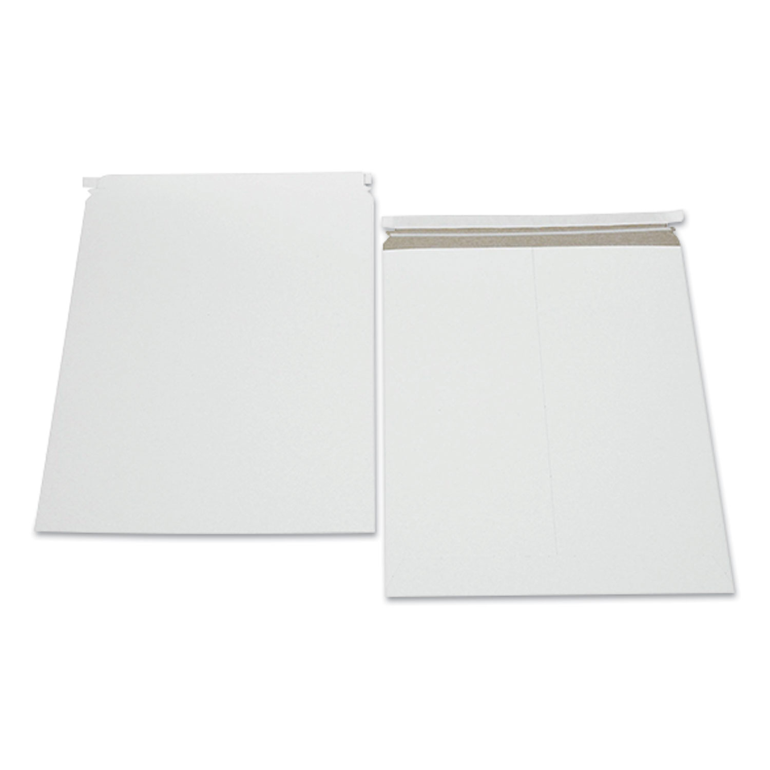 Stayflats Plus® Peel and Seal Fiberboard Mailers, Photo/Document, Self-Adhesive Closure, 12.75 x 15, White, 100/Carton