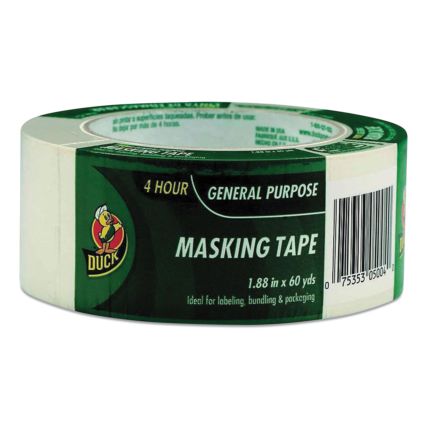  Duck 286511 General Purpose Masking Tape, 3 Core, 1.88 x 60 yds, Beige (DUC835793) 