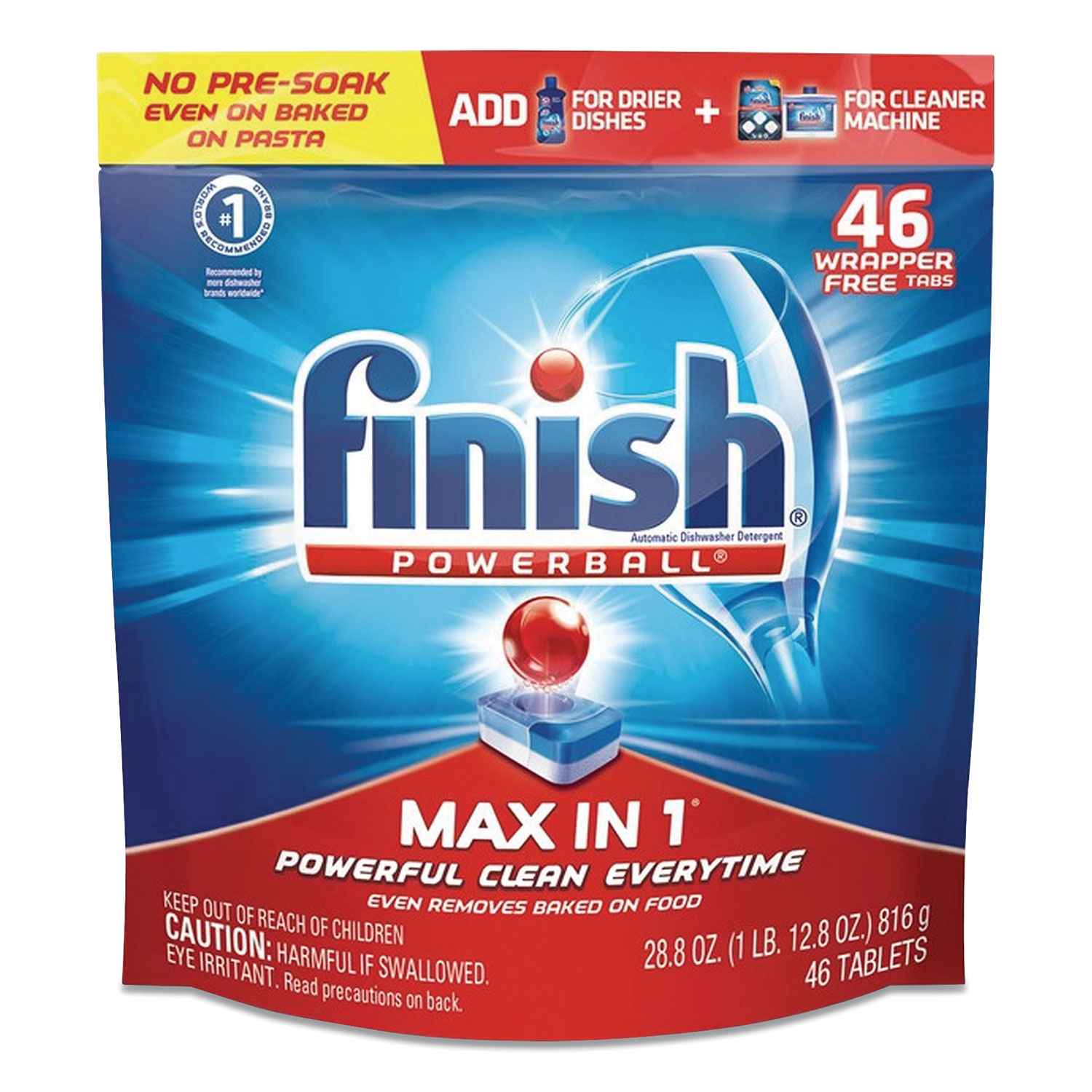 Powerball Max in 1 Dishwasher Tabs, Original Scent, 46/Pack
