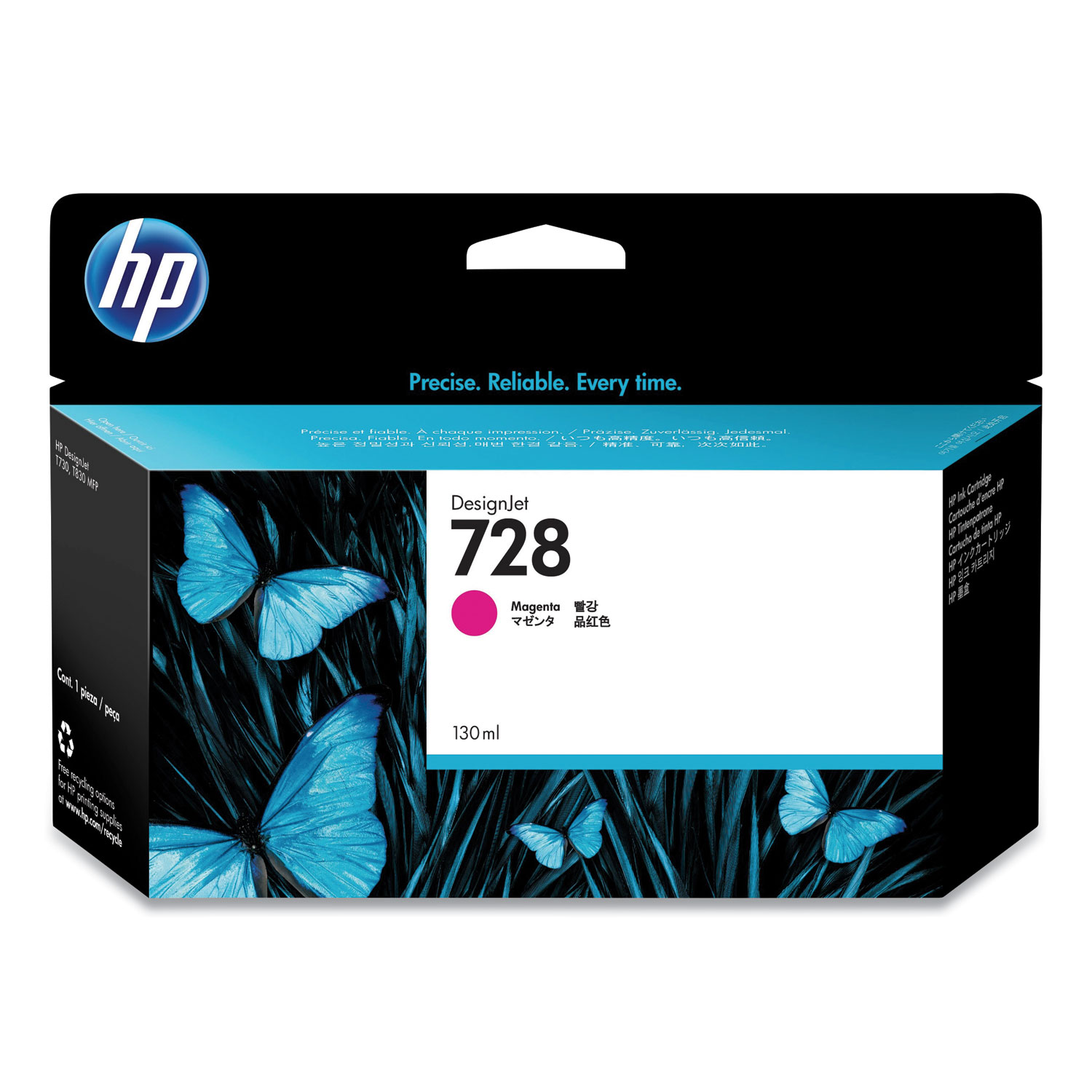 HP 728, (F9J66A) Magenta Original Ink Cartridge - BOSS Office and