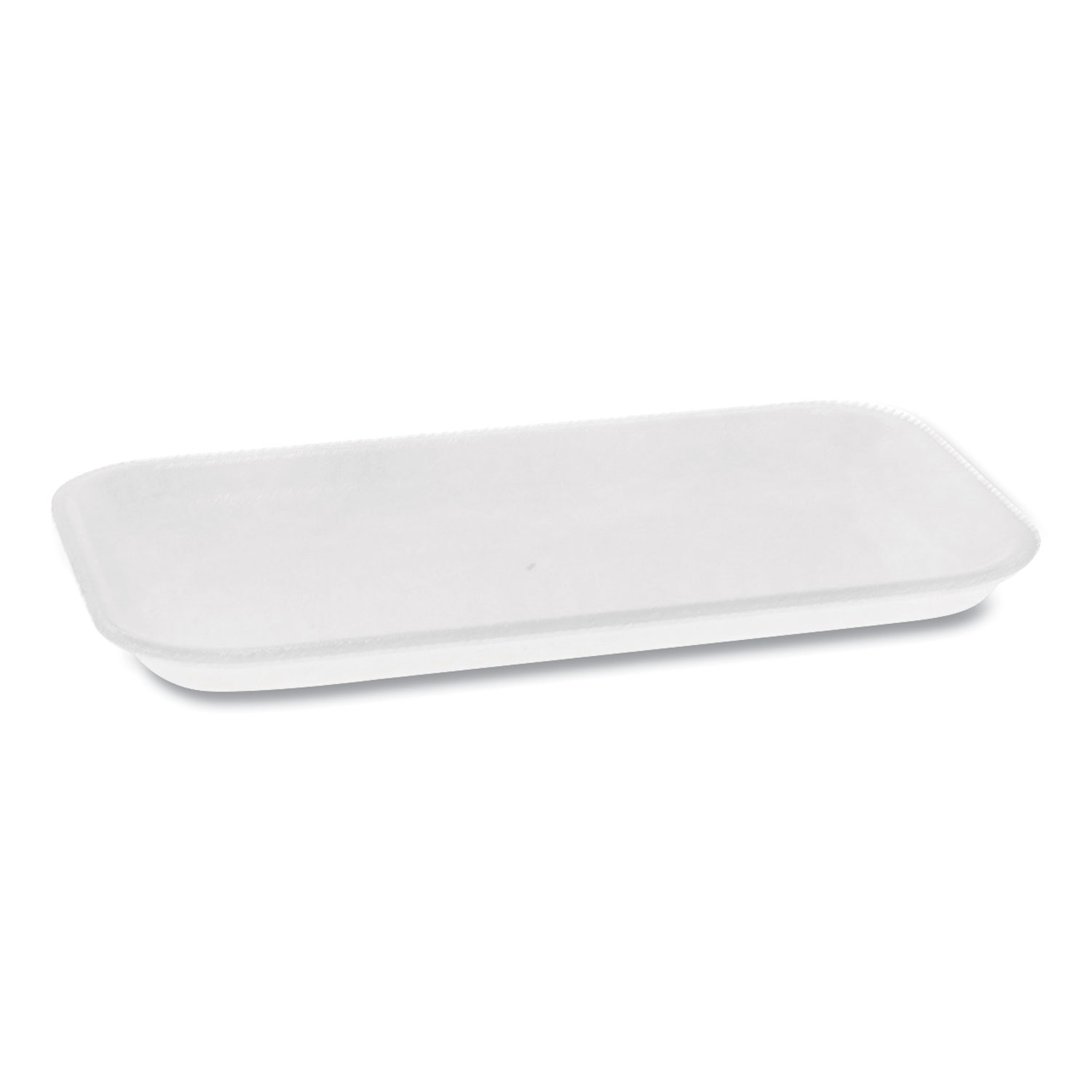 Pactiv Meat Tray, #17 Shallow, 8.3 x 4.8 x 0.65, White, 1,000/Carton