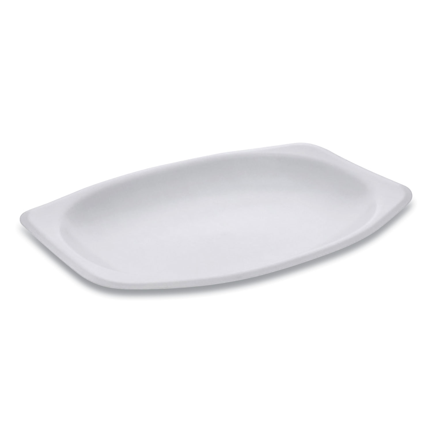 Pactiv Unlaminated Foam Dinnerware, Platter, Oval, 9 x 7, White, 800/Carton