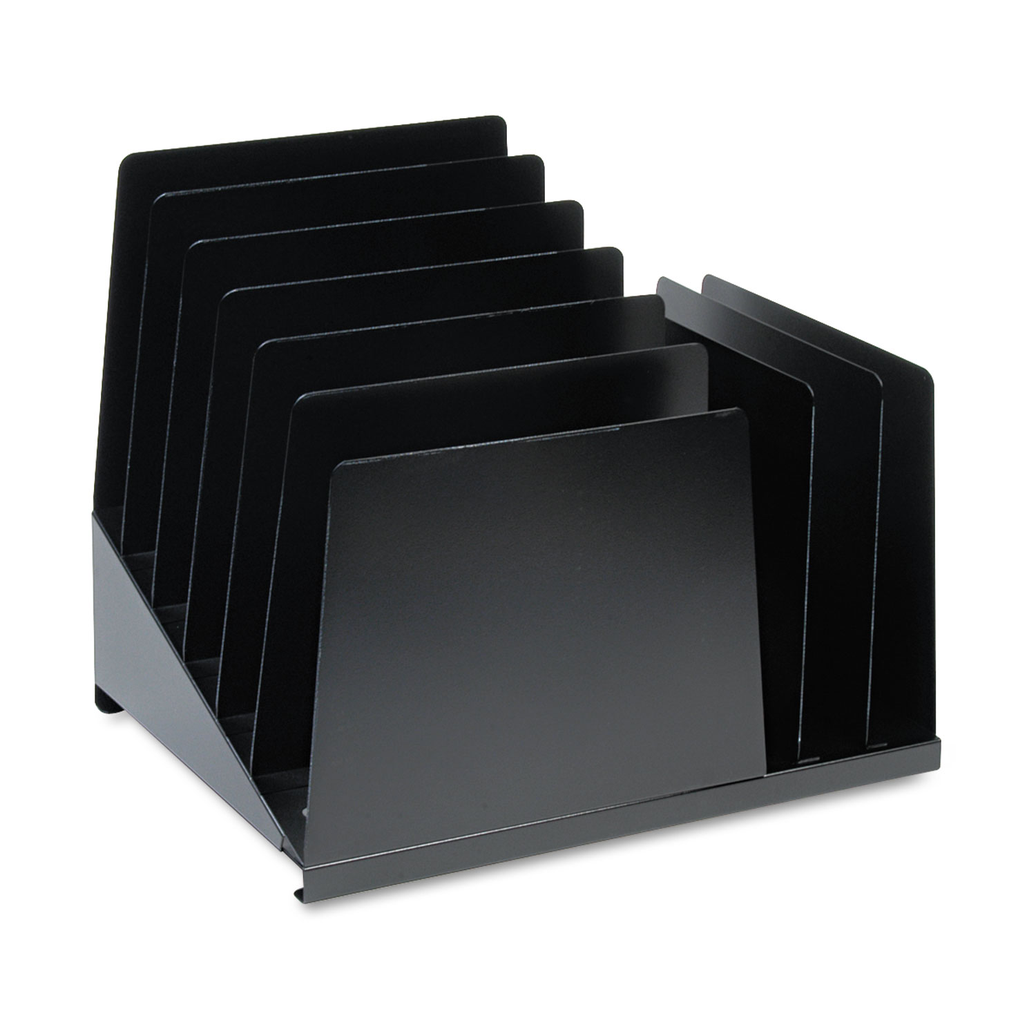 Slanted Combination File, Eight Sections, Steel, 15 1/4 x 11 x 12 3/4, Black
