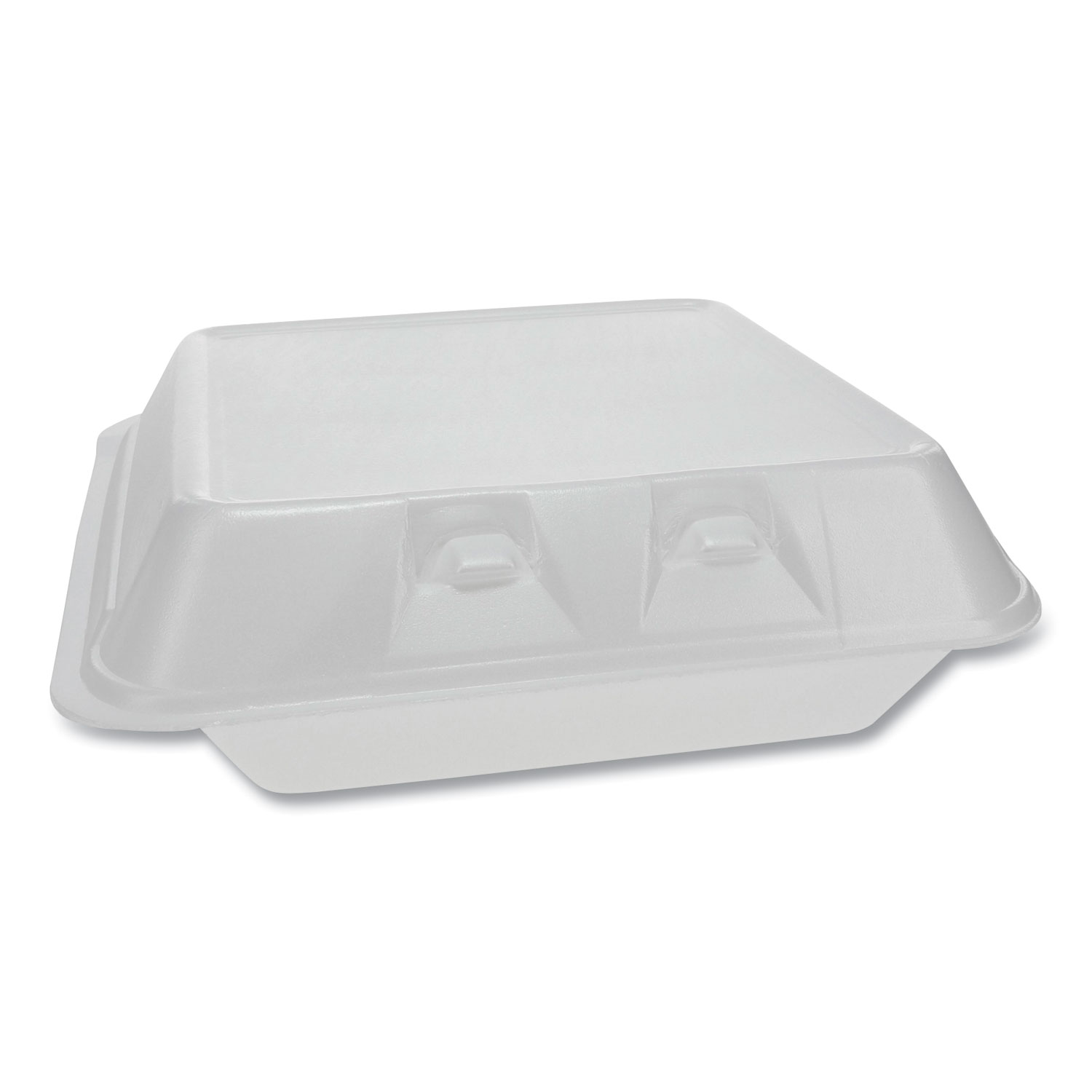  Pactiv YHLW09030000 SmartLock Foam Hinged Containers, Large, 9 x 9.25 x 3.25, 3-Compartment, White, 150/Carton (PCTYHLW09030000) 