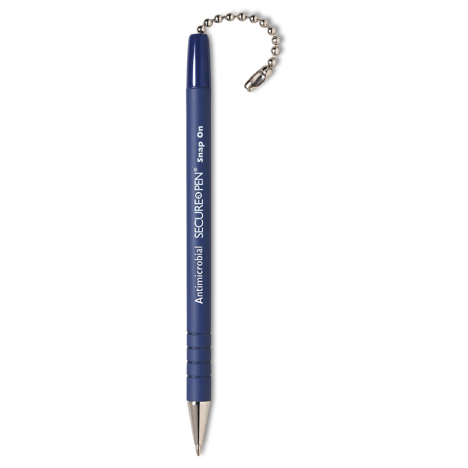 Secure-A-Pen Replacement Ballpoint Antimicrobial Counter Pen, Blue Ink, Medium