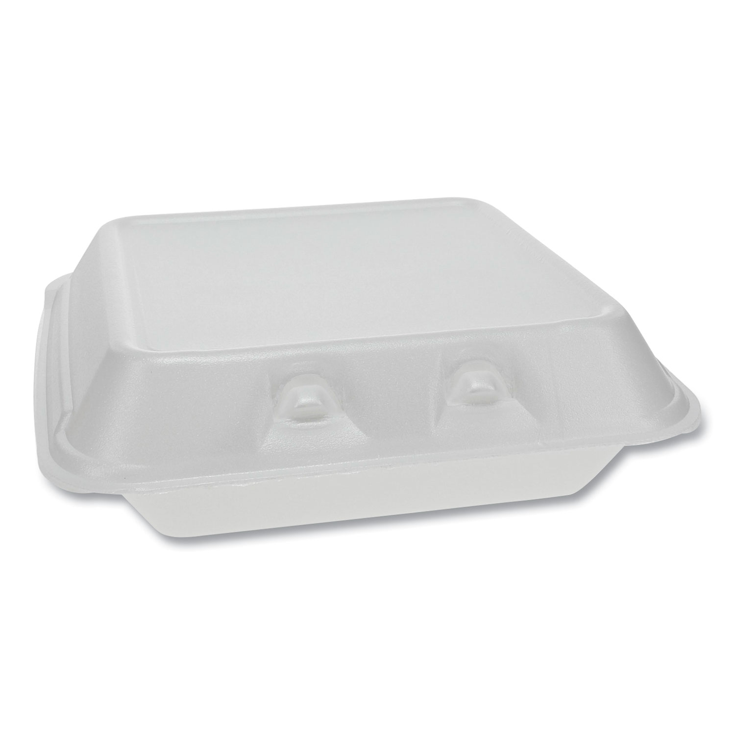  Pactiv YHLW07010000 SmartLock Foam Hinged Containers, Small, 7.5 x 8 x 2.63, 1-Compartment, White, 150/Carton (PCTYHLW07010000) 