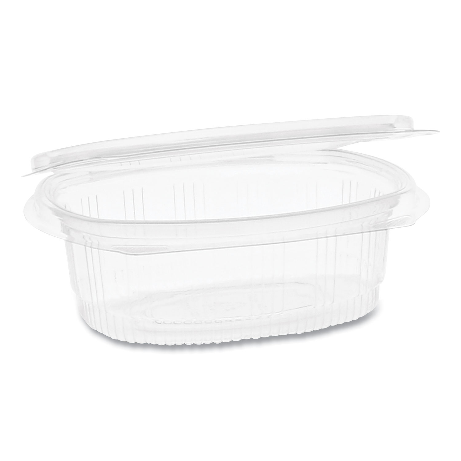 Pactiv EarthChoice PET Hinged Lid Deli Container, 4.92 x 5.87 x 1.89, 12 oz, 1-Compartment, Clear, 200/Carton