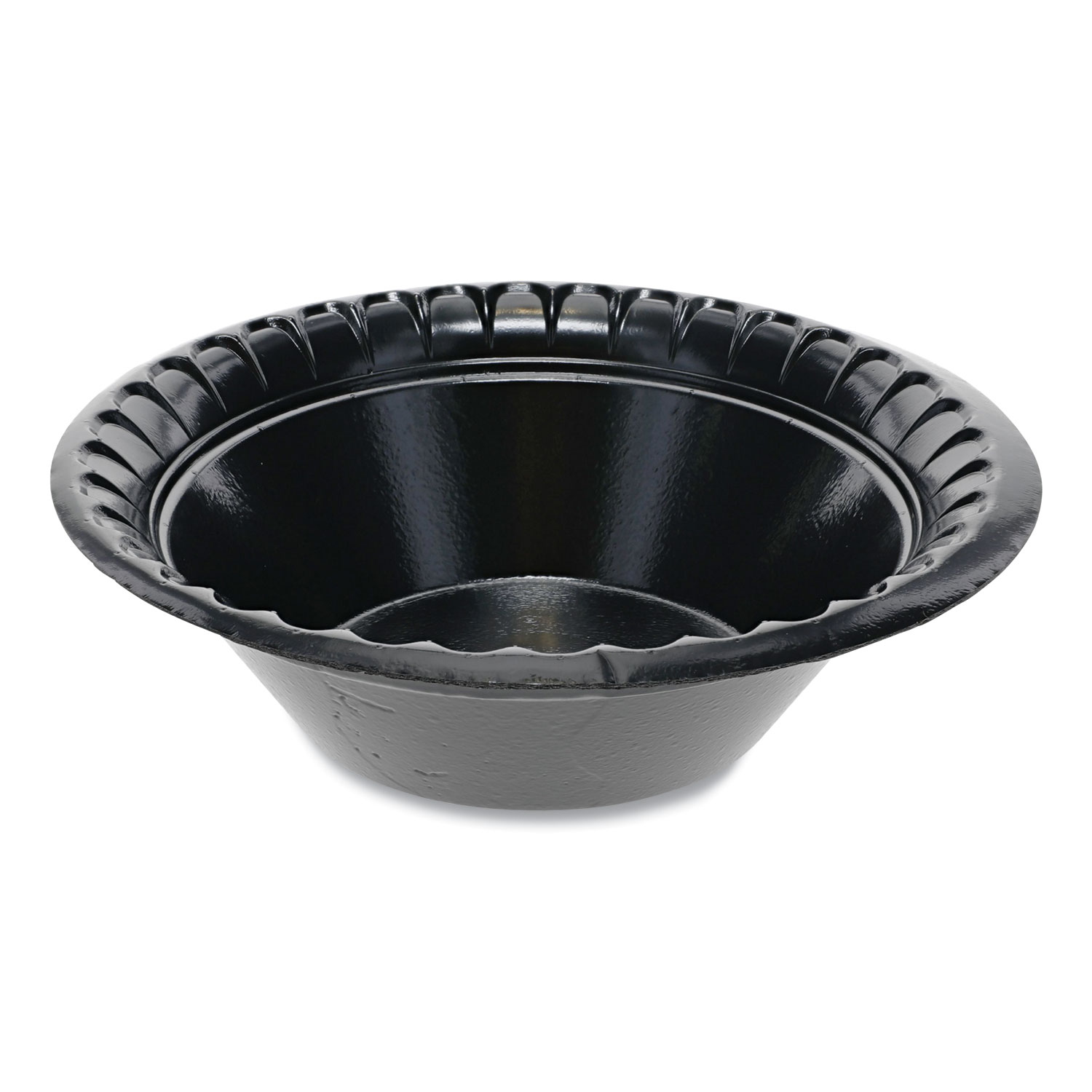  Pactiv YTKB00120000 Laminated Foam Dinnerware, Bowl, 12 oz, 6 Diameter, Black, 1,000/Carton (PCTYTKB00120000) 