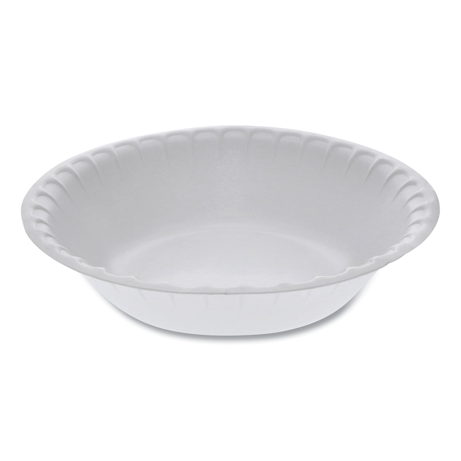 Pactiv Unlaminated Foam Dinnerware, Bowl, 30 oz, 5 Diameter, White, 450/Carton