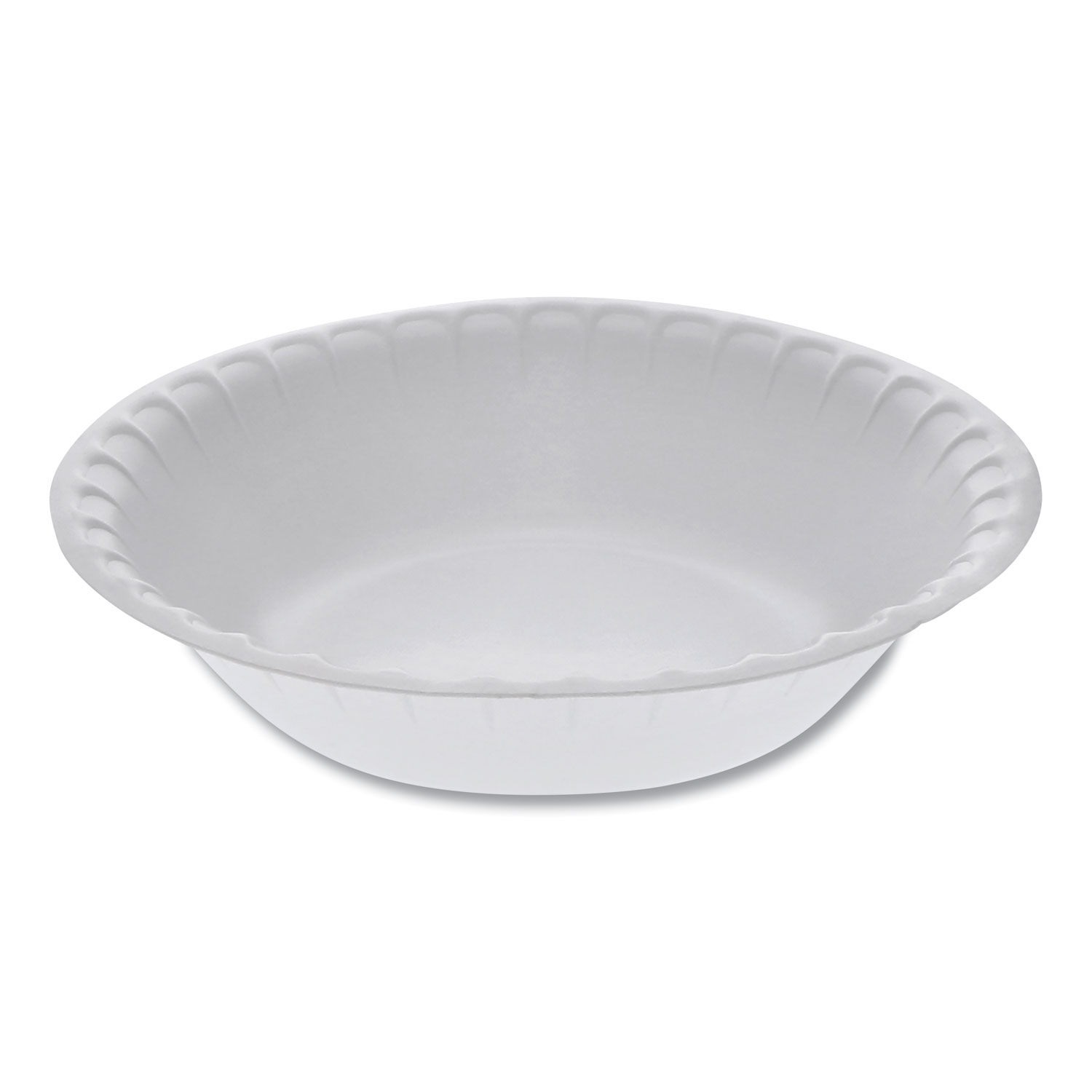 Pactiv Unlaminated Foam Dinnerware, Bowl, 30 oz, 6 Diameter, White, 450/Carton
