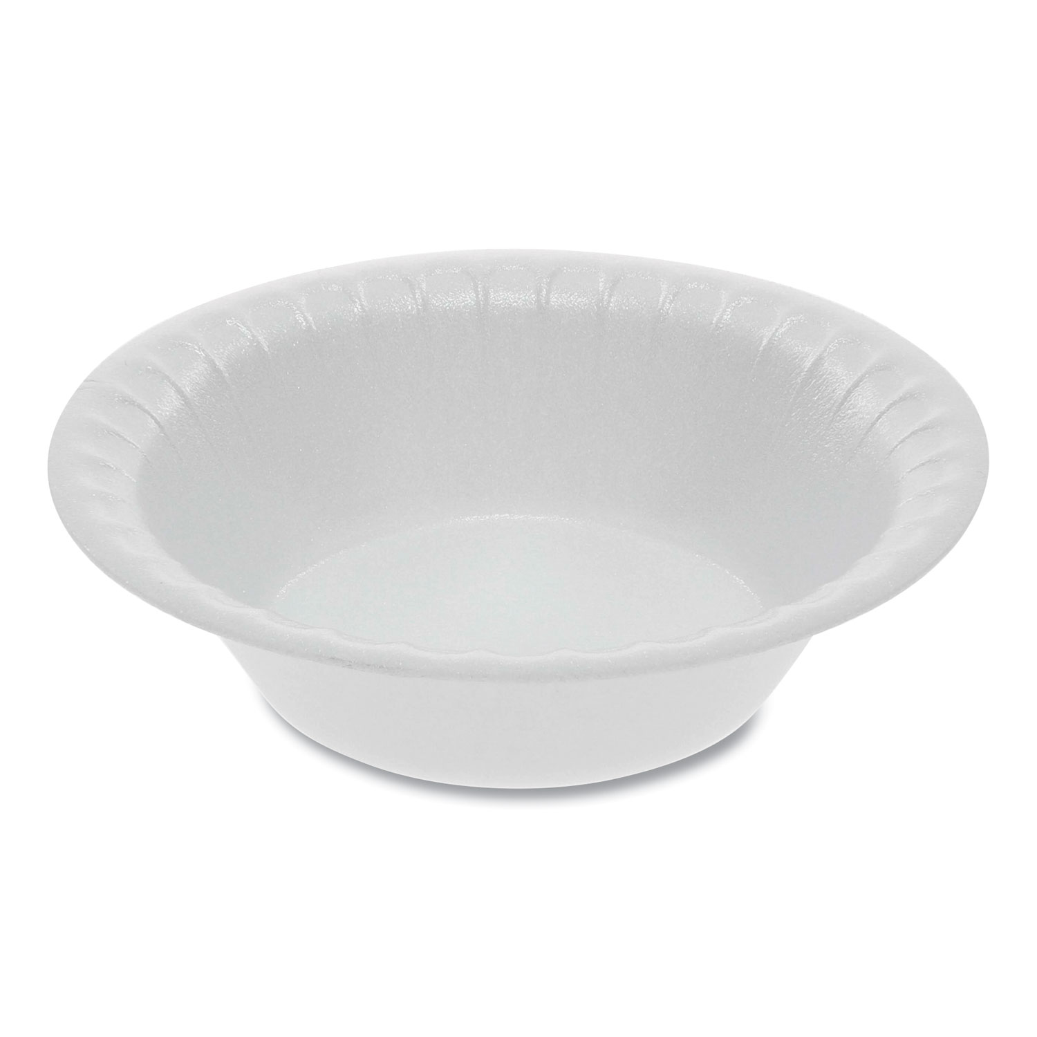 Pactiv Unlaminated Foam Dinnerware, Bowl, 5 oz, 4.5 Diameter, White, 1,250/Carton