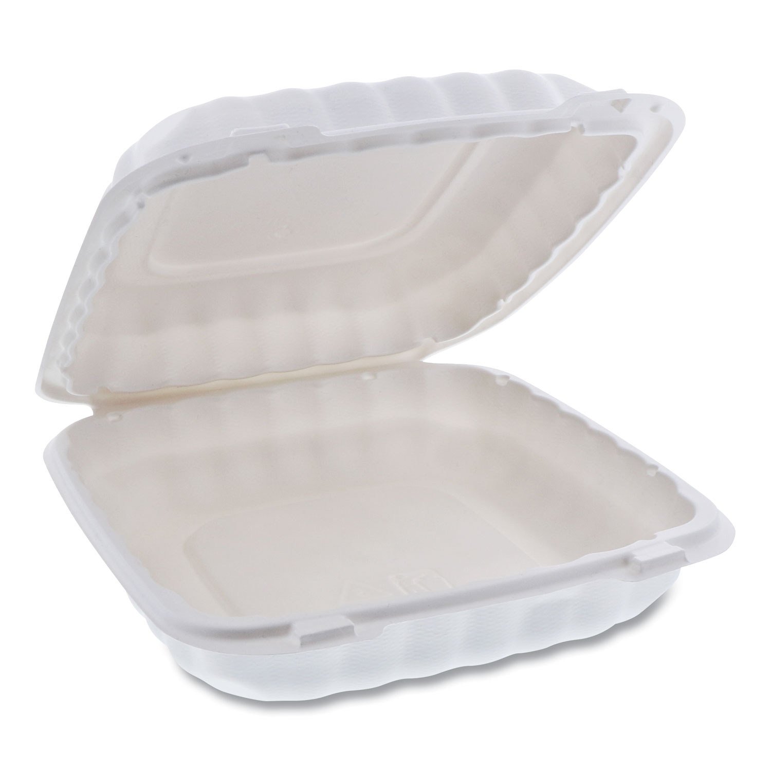 Pactiv EarthChoice SmartLock Microwavable Hinged Lid Containers, 9 x 9 x 3.1, White, 120/Carton