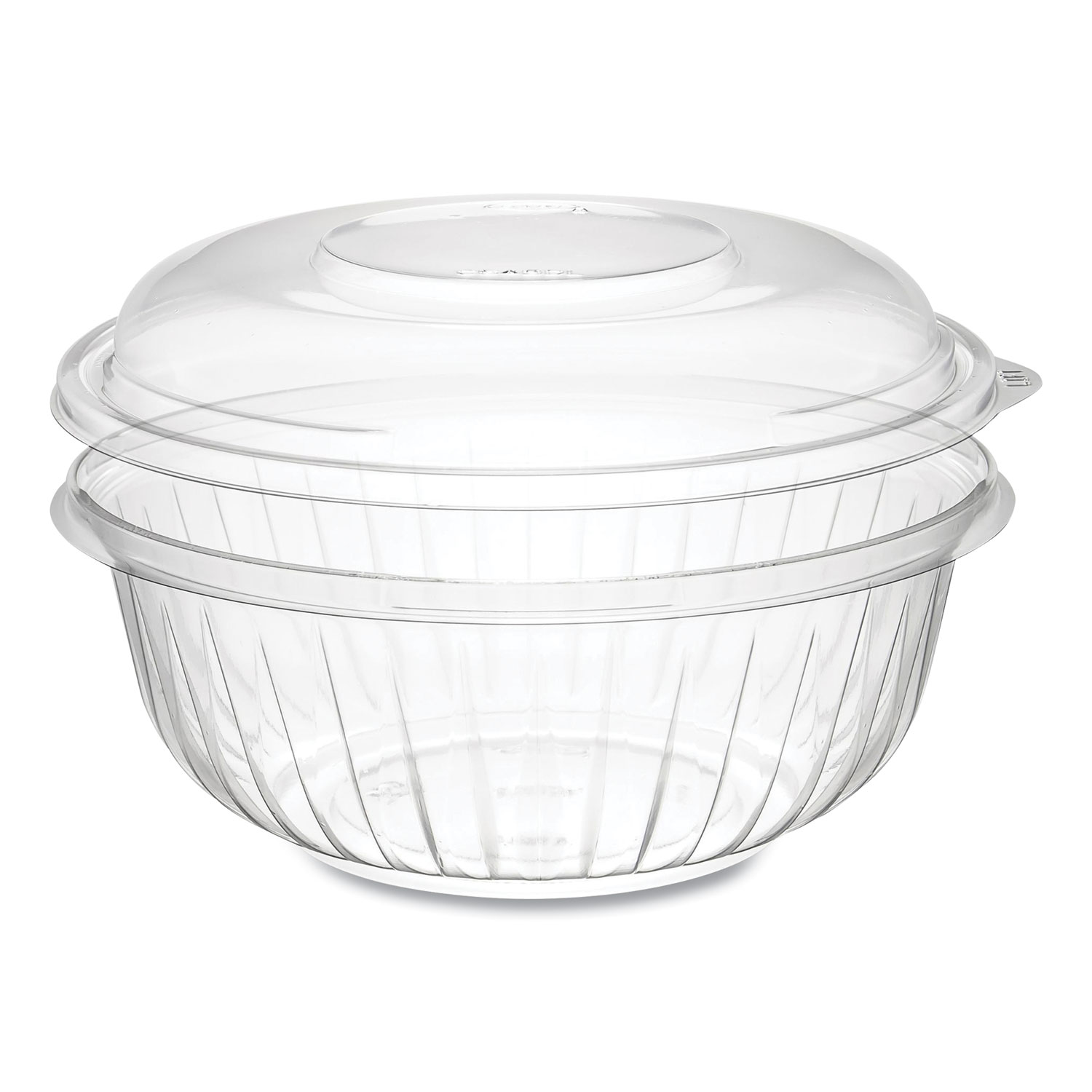 PresentaBowls Bowl/Lid Combo-Paks, 32 oz, Clear, Plastic, 63/Pack, 4 Pack/Carton