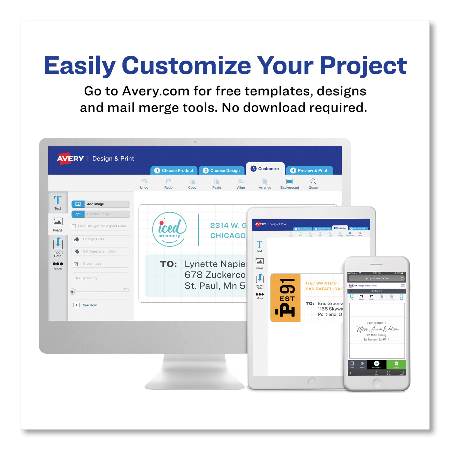 AVE8162 Avery Easy Peel Mailing Address Labels Zuma