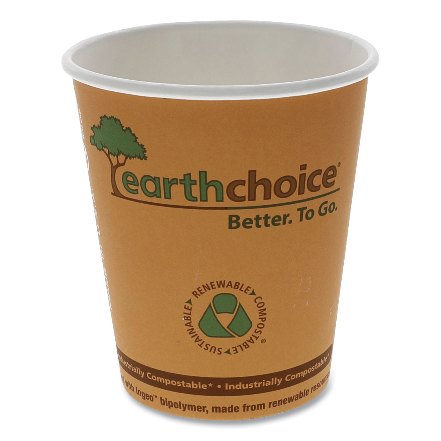  Pactiv DPHC8EC EarthChoice Hot Cups, 8 oz, Orange, 1,000/Carton (PCTDPHC8EC) 