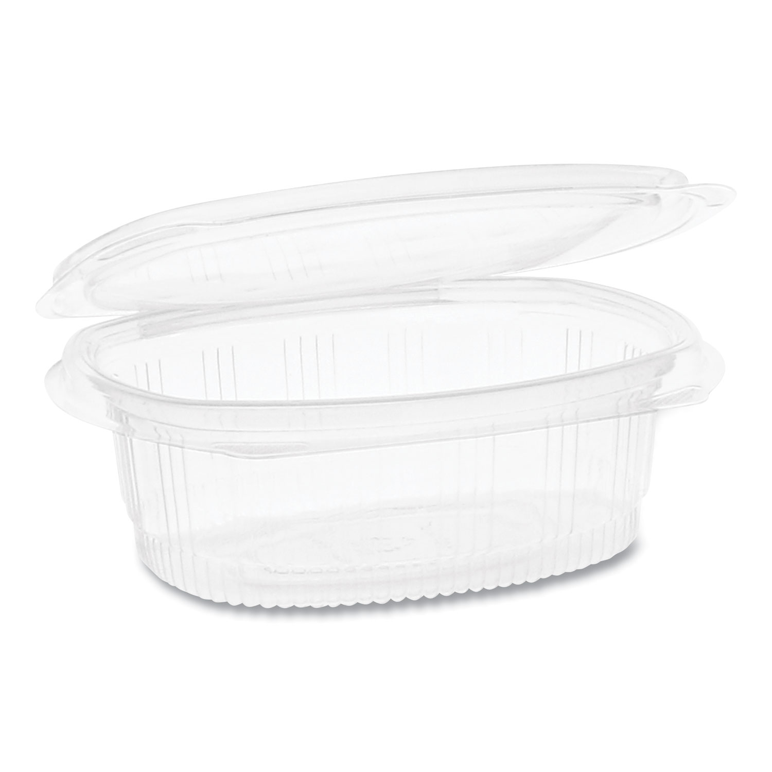 Pactiv EarthChoice PET Hinged Lid Deli Container, 4.92 x 5.87 x 2.48, 16 oz, 1-Compartment, Clear, 200/Carton