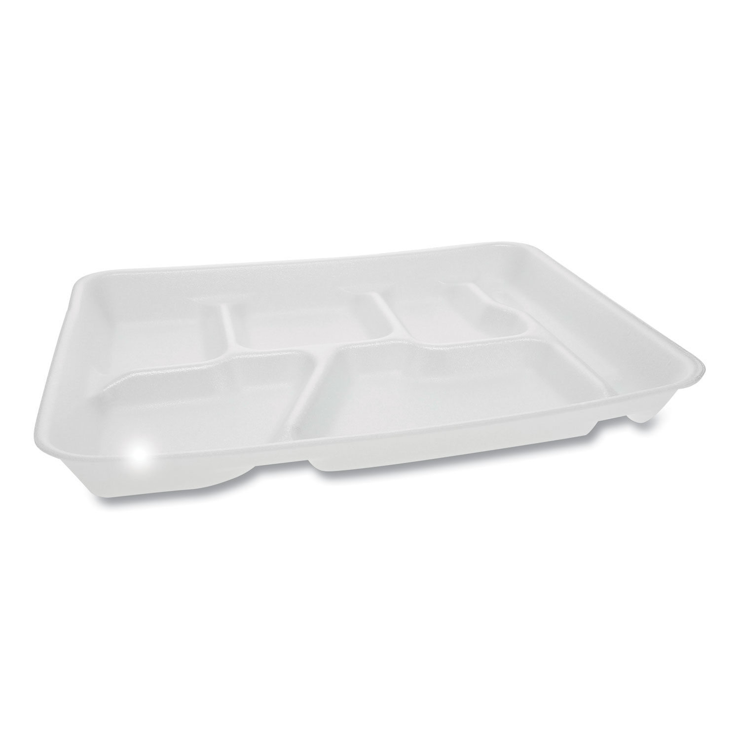  Pactiv 0TH10601SGBX Lightweight Foam School Trays, 6-Compartment, 8.5 x 11.5 x 1.25, White, 500/Carton (PCT0TH10601SGBX) 