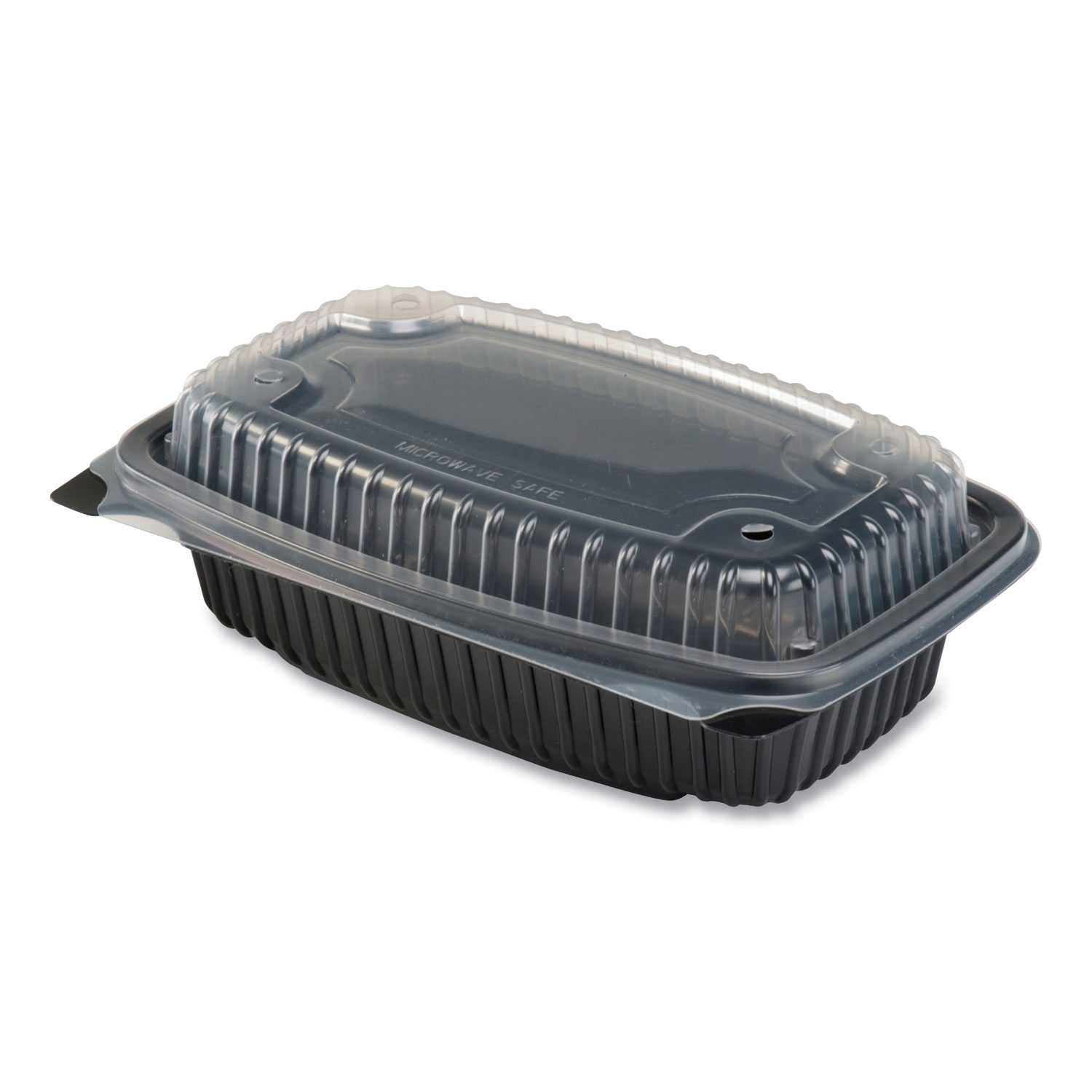  Anchor Packaging 4696911 Culinary Lites Microwavable Container, 34 oz, 9.55 x 6.65 x 3.04, Clear/Black, 100/Carton (ANZ4696911) 