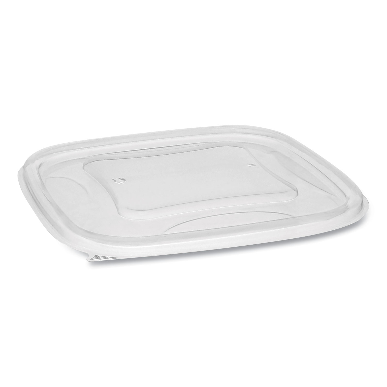  Pactiv SACLF07 EarthChoice Recycled Plastic Square Flat Lids, 7.38 x 7.38 x 0.26, Clear, 300/Carton (PCTSACLF07) 
