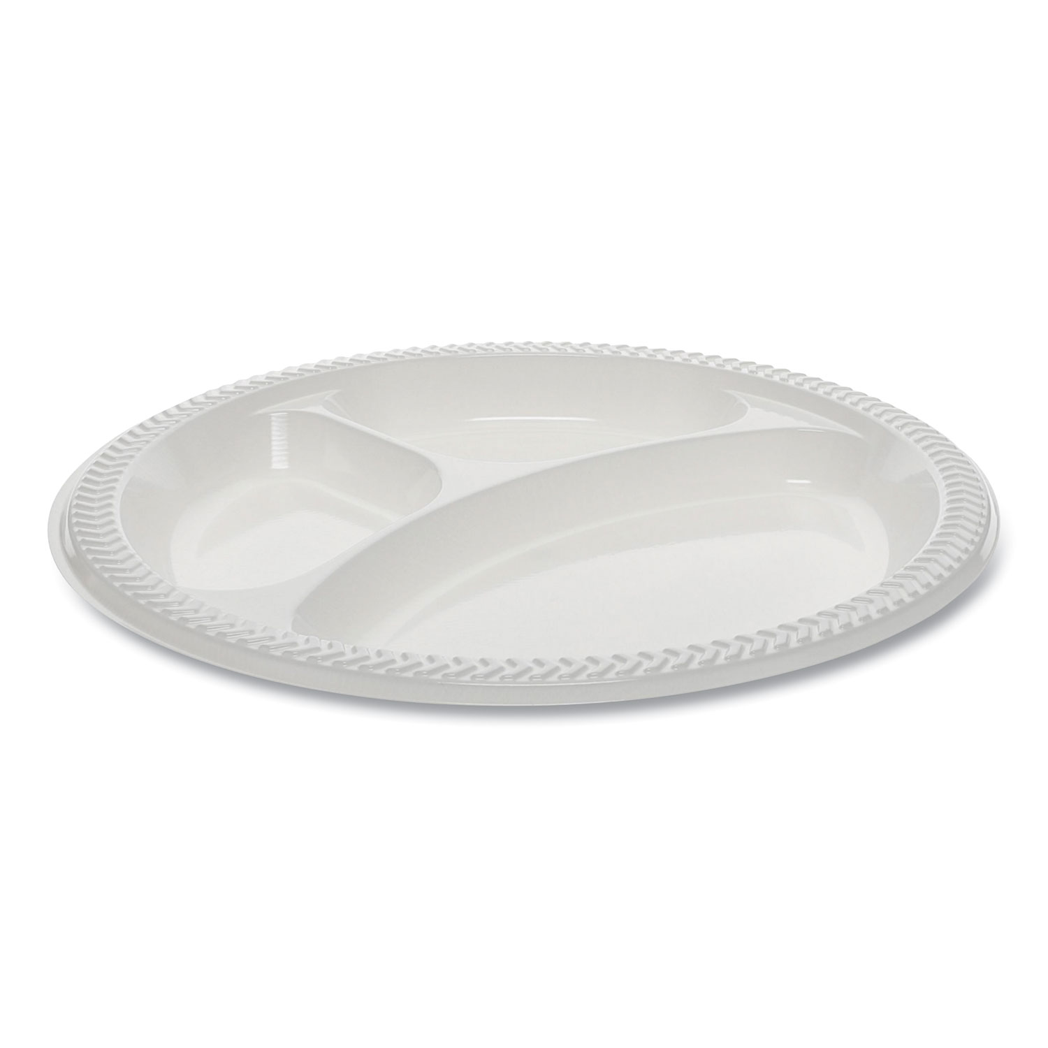  Pactiv YMIC9 Meadoware OPS Dinnerware, 3-Compartment Plate, 8.88 Diameter, White, 400/Carton (PCTYMIC9) 