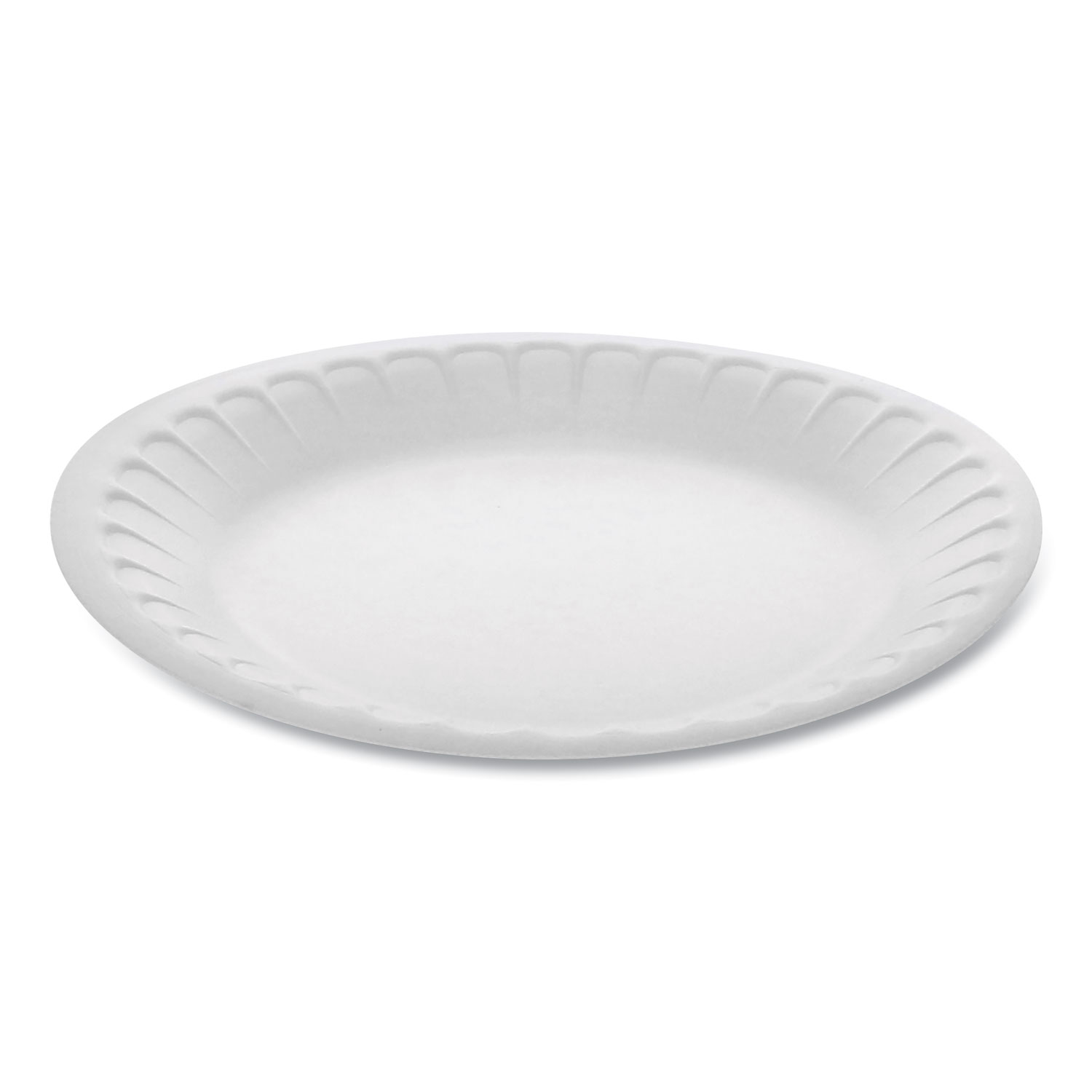 Pactiv Unlaminated Foam Dinnerware, Plate, 7 Diameter, White, 900/Carton