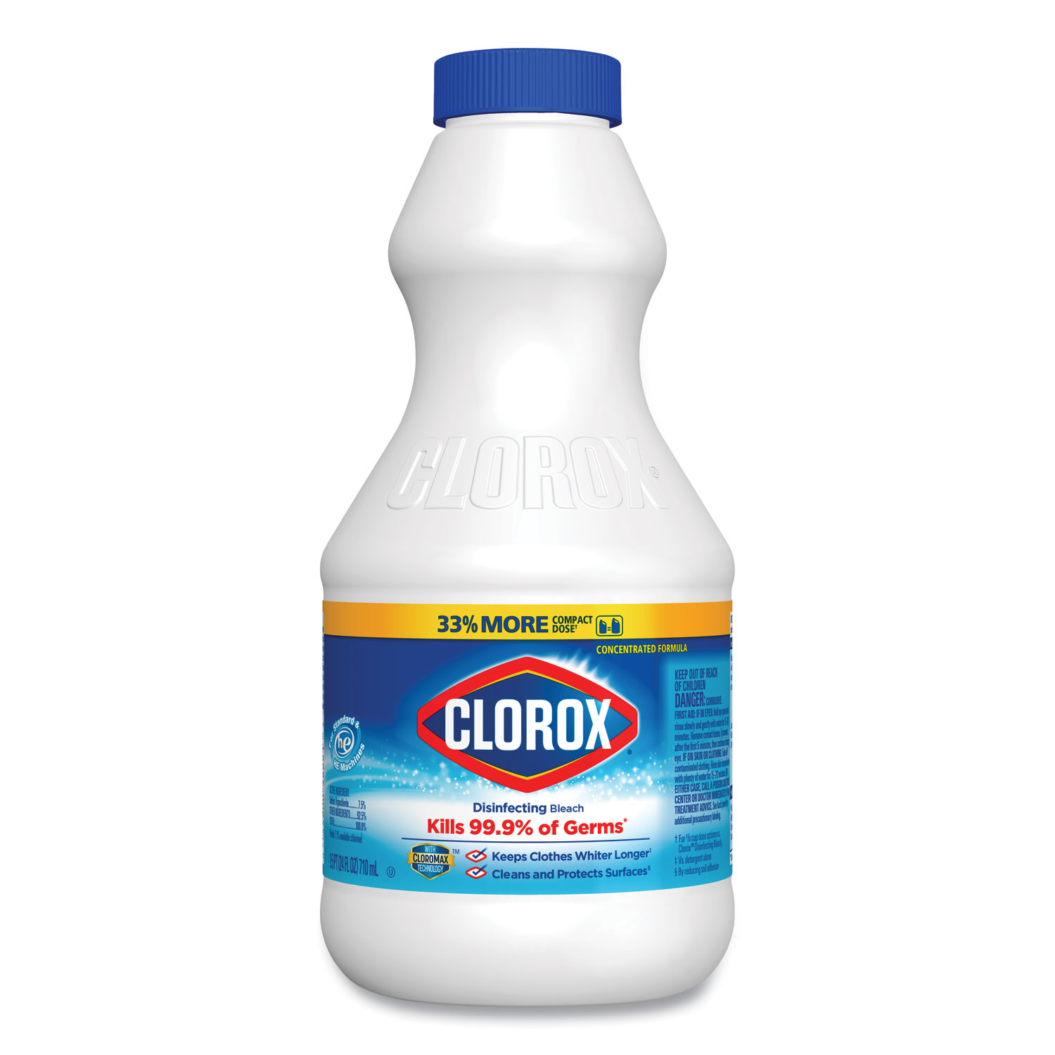  Clorox CLO32251 Regular Bleach with CloroMax Technology, 24 oz Bottle, 12/Carton (CLO32251) 