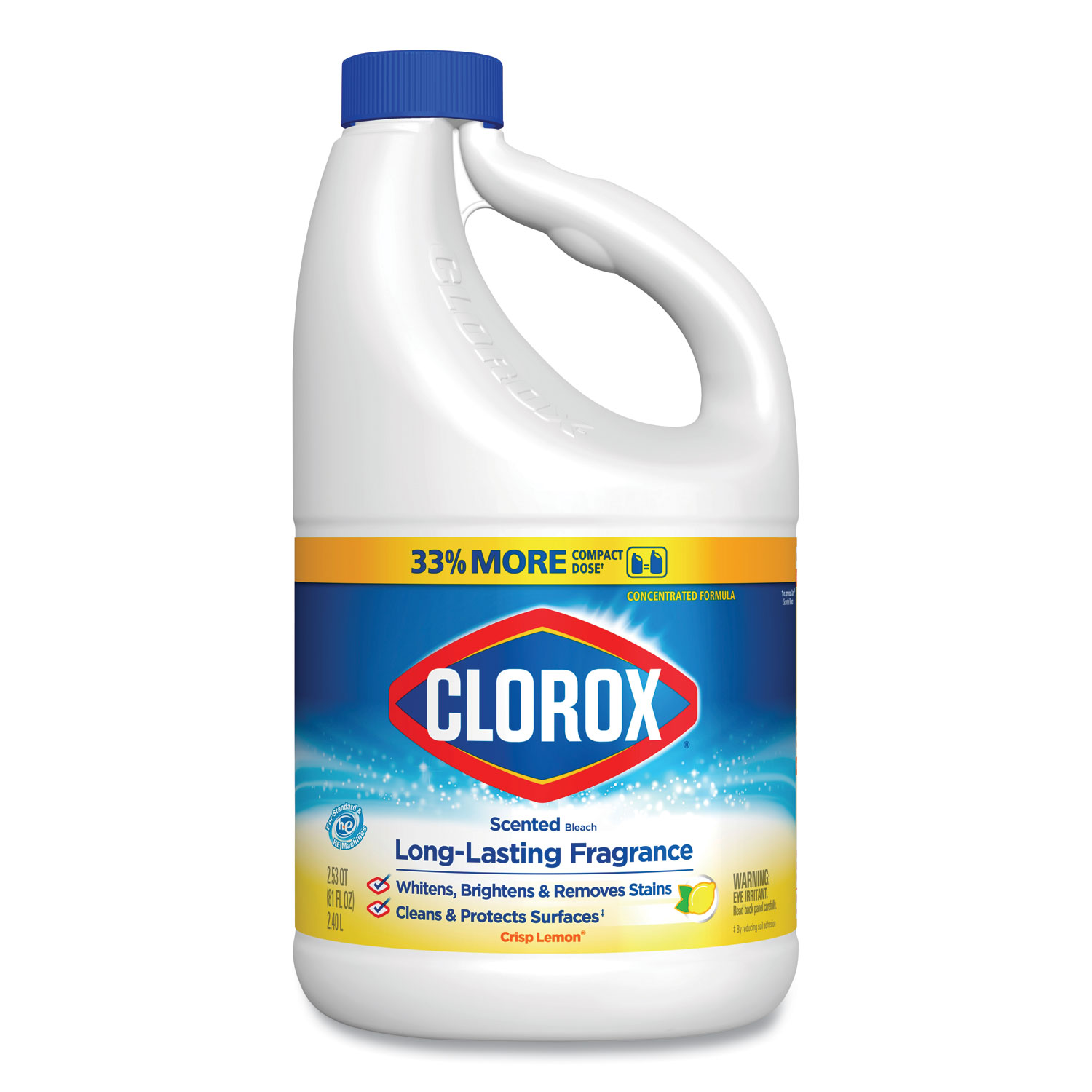  Clorox CLO32320 Bleach with CloroMax Technology, Crisp Lemon Scent, 81 oz Bottle, 6/Carton (CLO32320) 