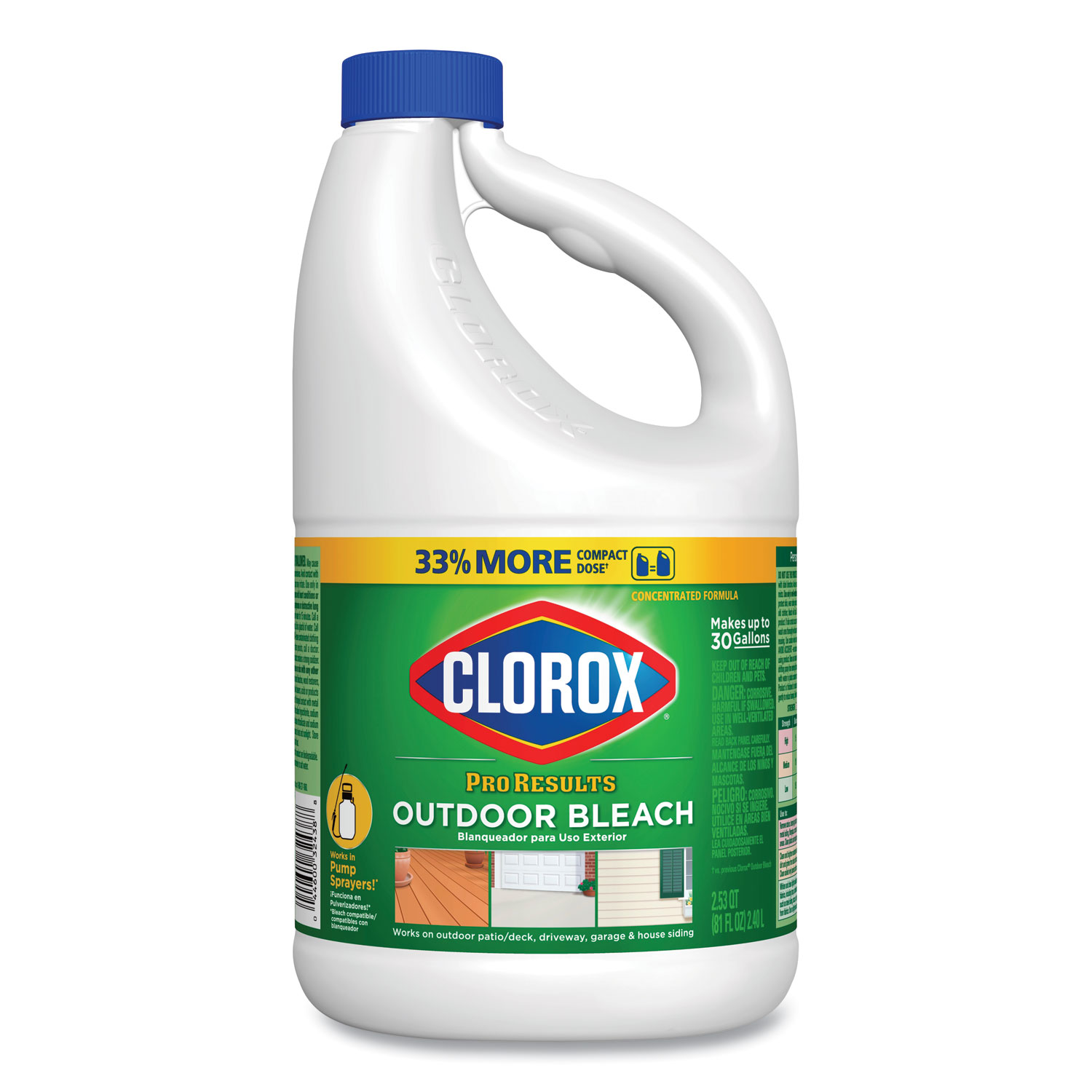  Clorox CLO32438 Outdoor Bleach, 81 oz Bottle, 6/Carton (CLO32438) 