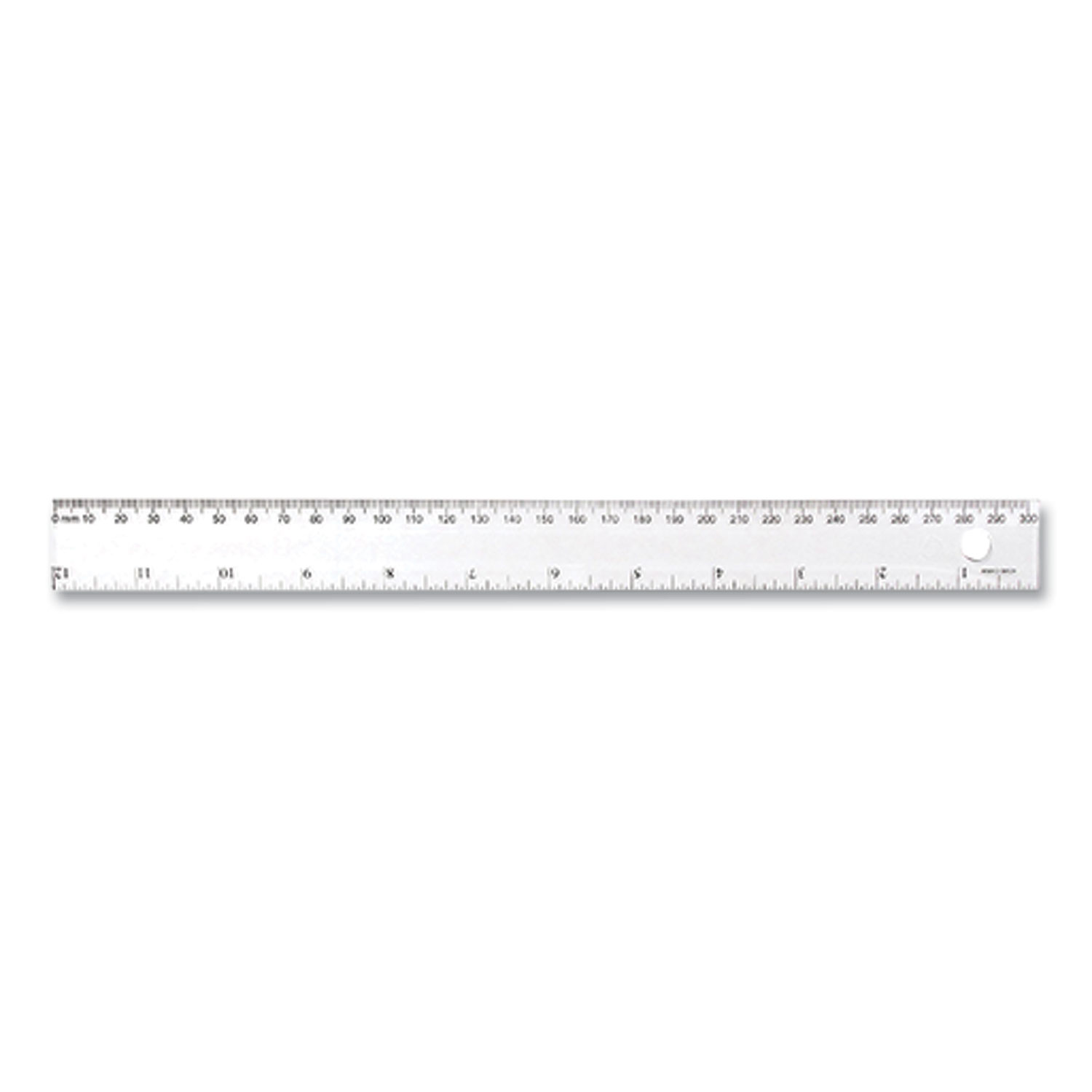  Westcott 45012 Transparent Shatter-Resistant Plastic Ruler, Clear, 12 (WTC398734) 