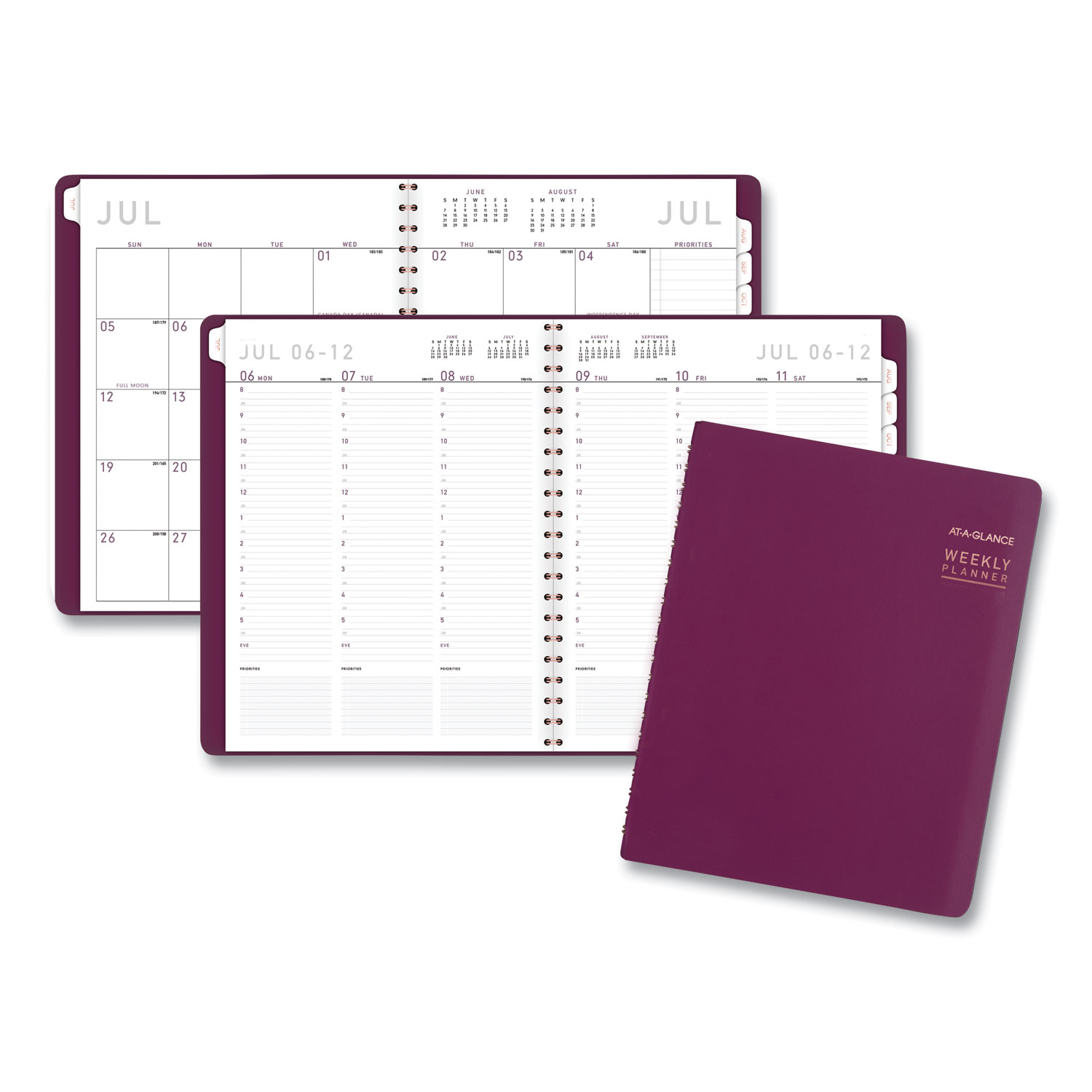  AT-A-GLANCE 70957X59 Contemporary Academic Planner, 11 x 8.25, Purple, 2020-2021 (AAG70957X59) 