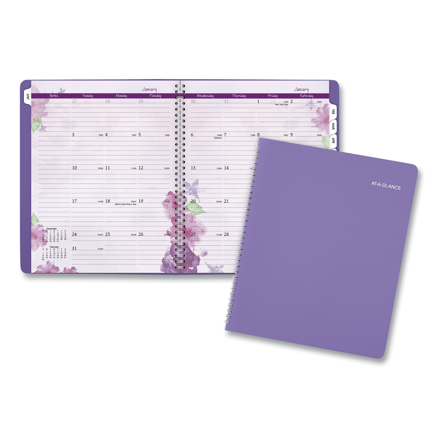  AT-A-GLANCE 938P-900 Beautiful Day Monthly Planner, 11 x 8 1/2, Purple, 2020 (AAG938P900) 