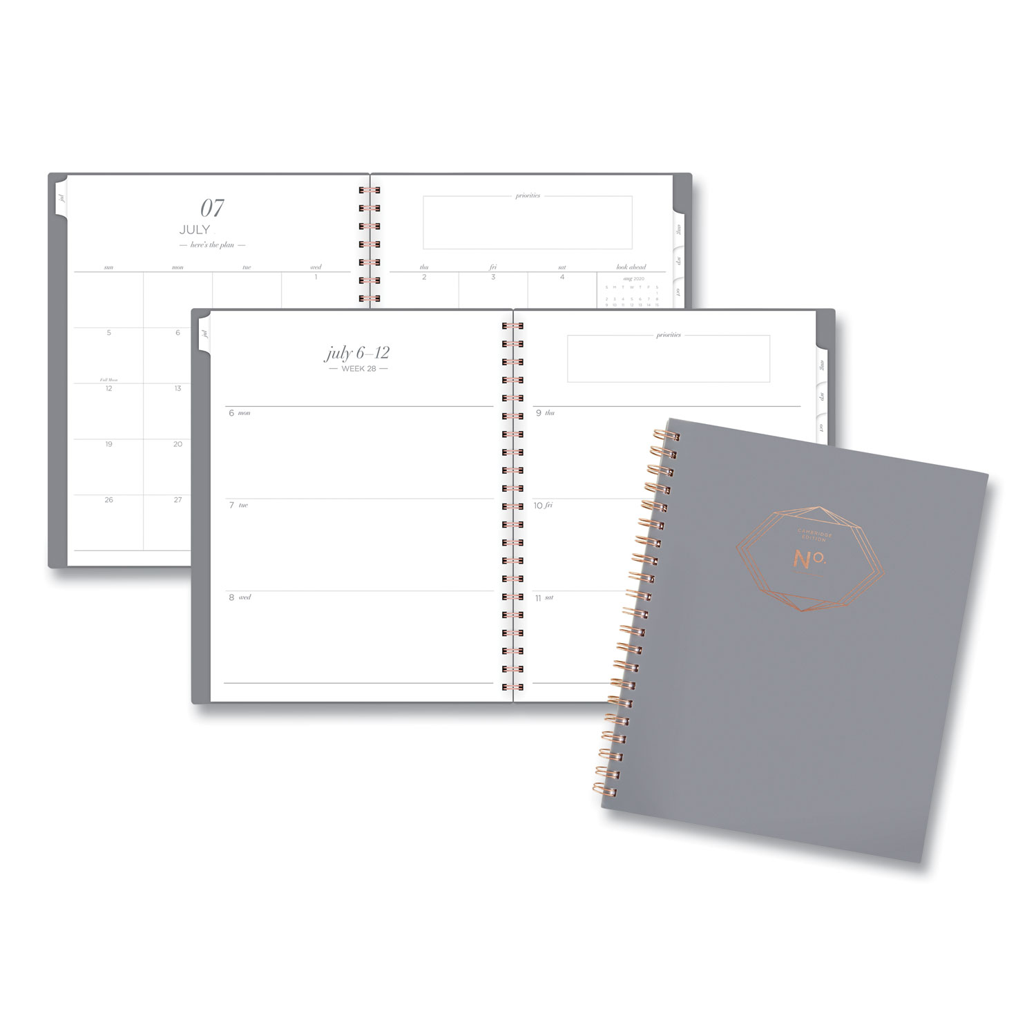  Cambridge 1442905A30 Workstyle Academic Planner, 11 x 8.5, Gray Gem, 2020-2021 (AAG1442905A30) 