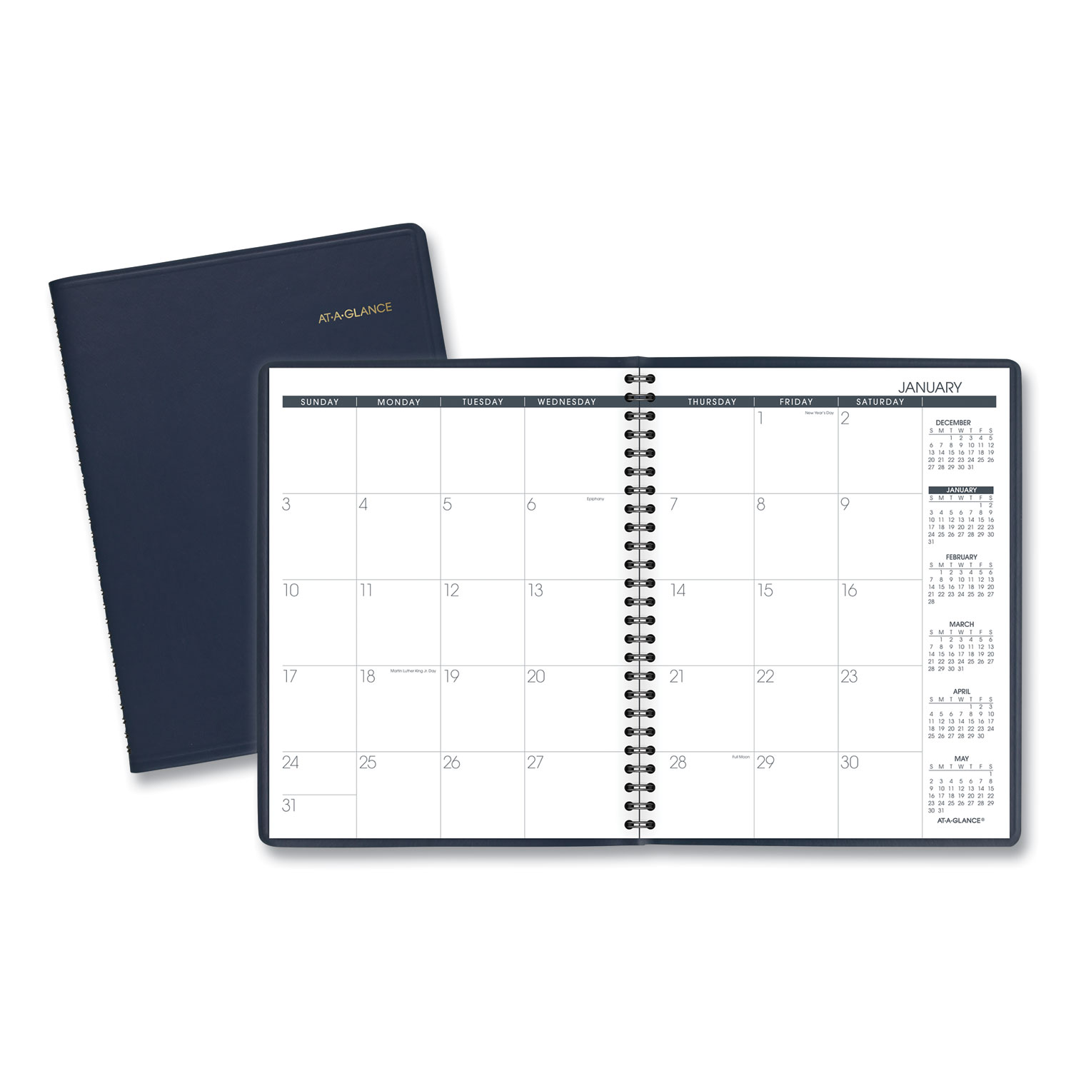  AT-A-GLANCE 7012020 Monthly Planner, 8 3/4 x 6 7/8, Navy, 2020 (AAG7012020) 