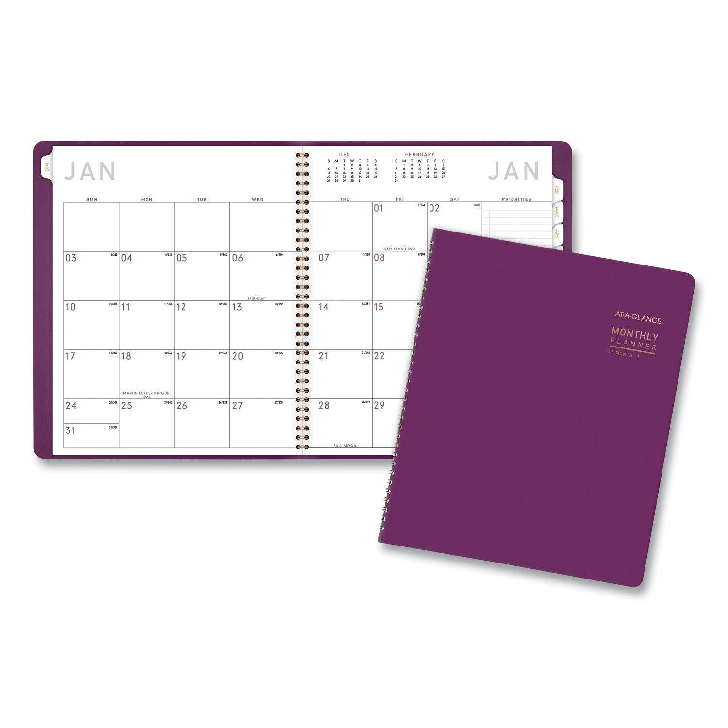  AT-A-GLANCE 70250X59 Contemporary Weekly/Monthly Planner, Column, 11 x 9, Graphite Cover, 2020 (AAG70250X59) 