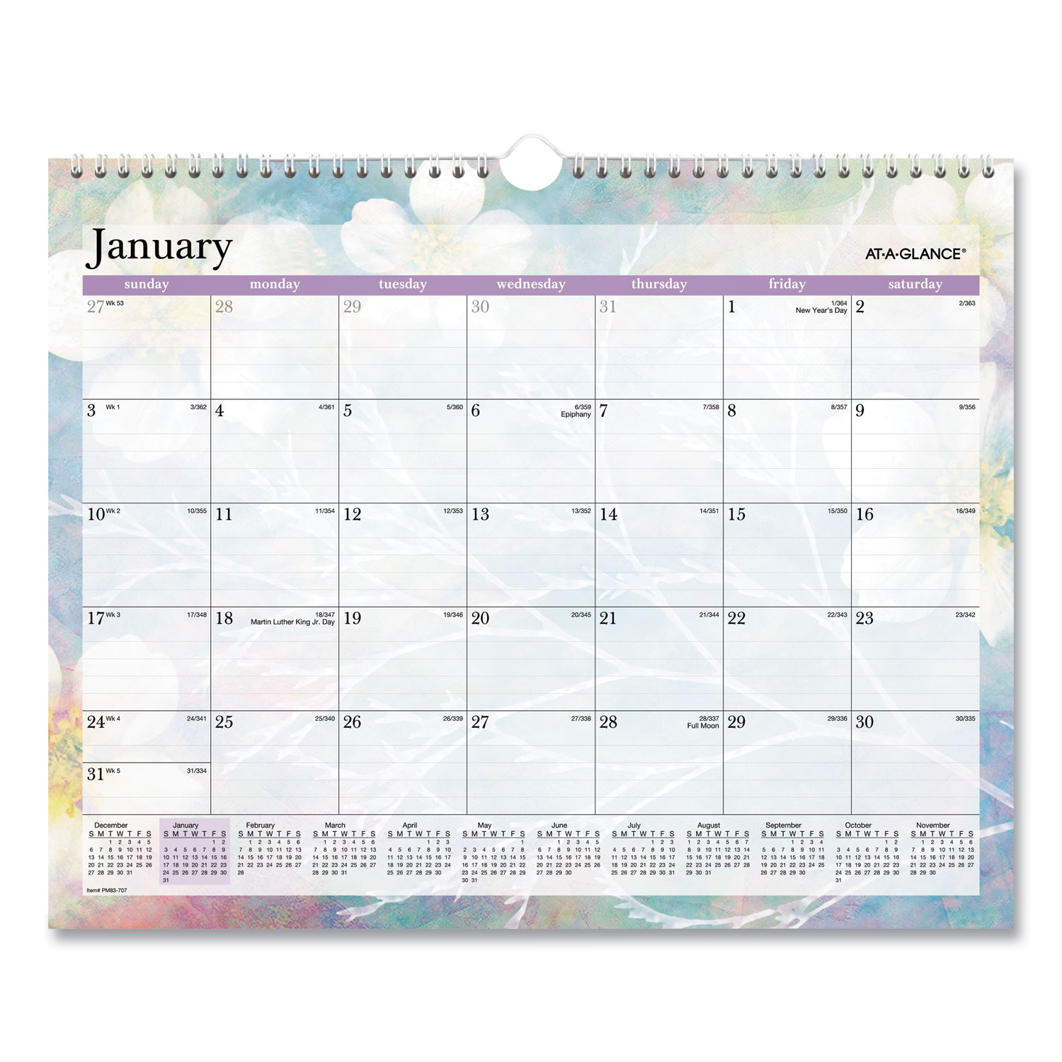 ATAGLANCE® Dreams Monthly Wall Calendar, Dreams Seasonal Artwork, 15