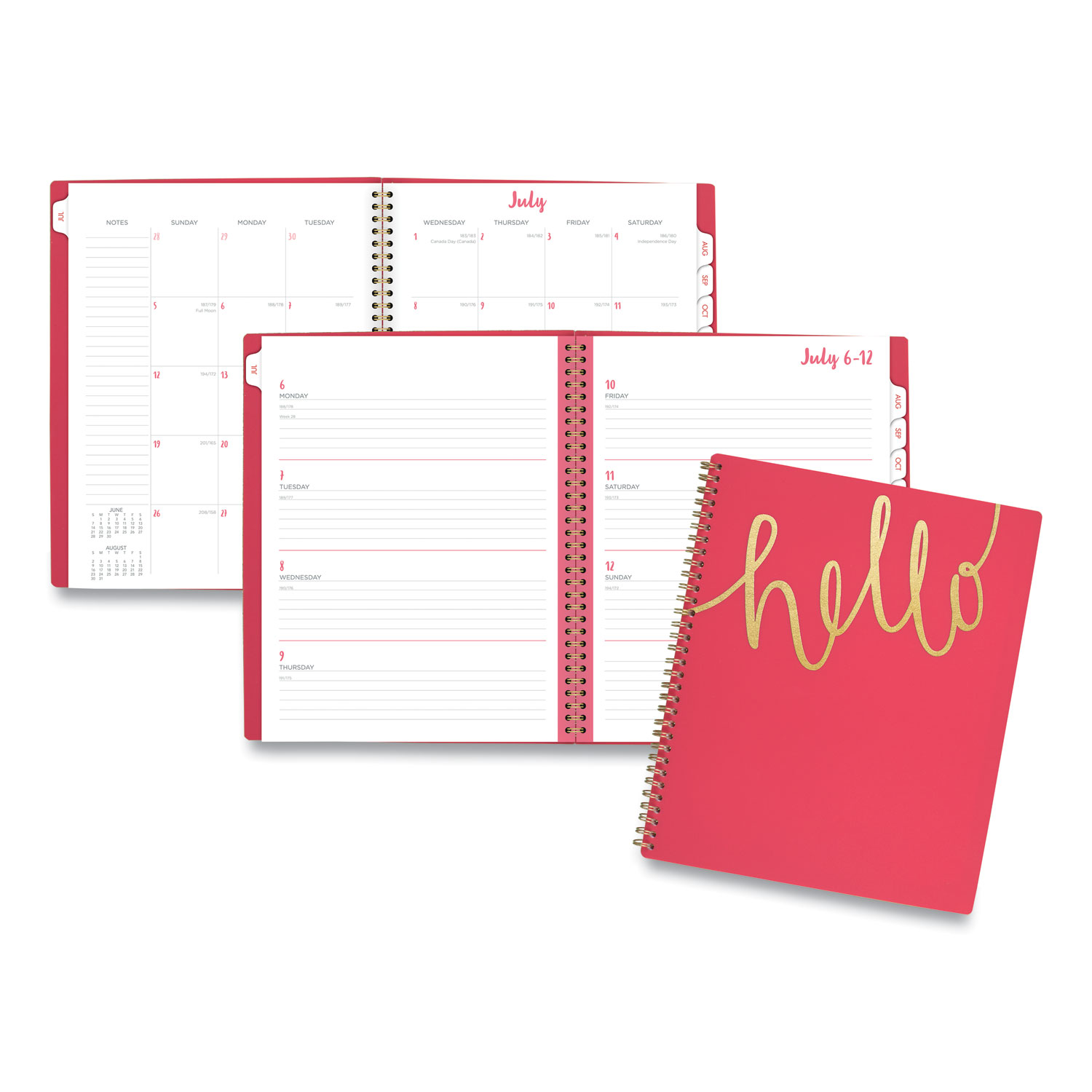  Cambridge 102290527 Aspire Weekly/Monthly Planner, 11 x 8 1/2, Coral, 2020 (AAG102290527) 