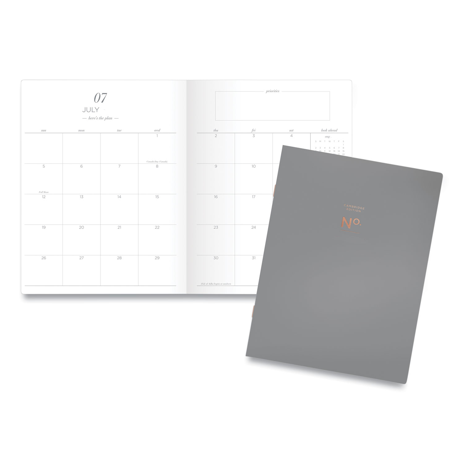  Cambridge 1442091A30 Workstyle Academic Monthly Planner, 11 x 8.5, Gray, 2020-2021 (AAG1442091A30) 