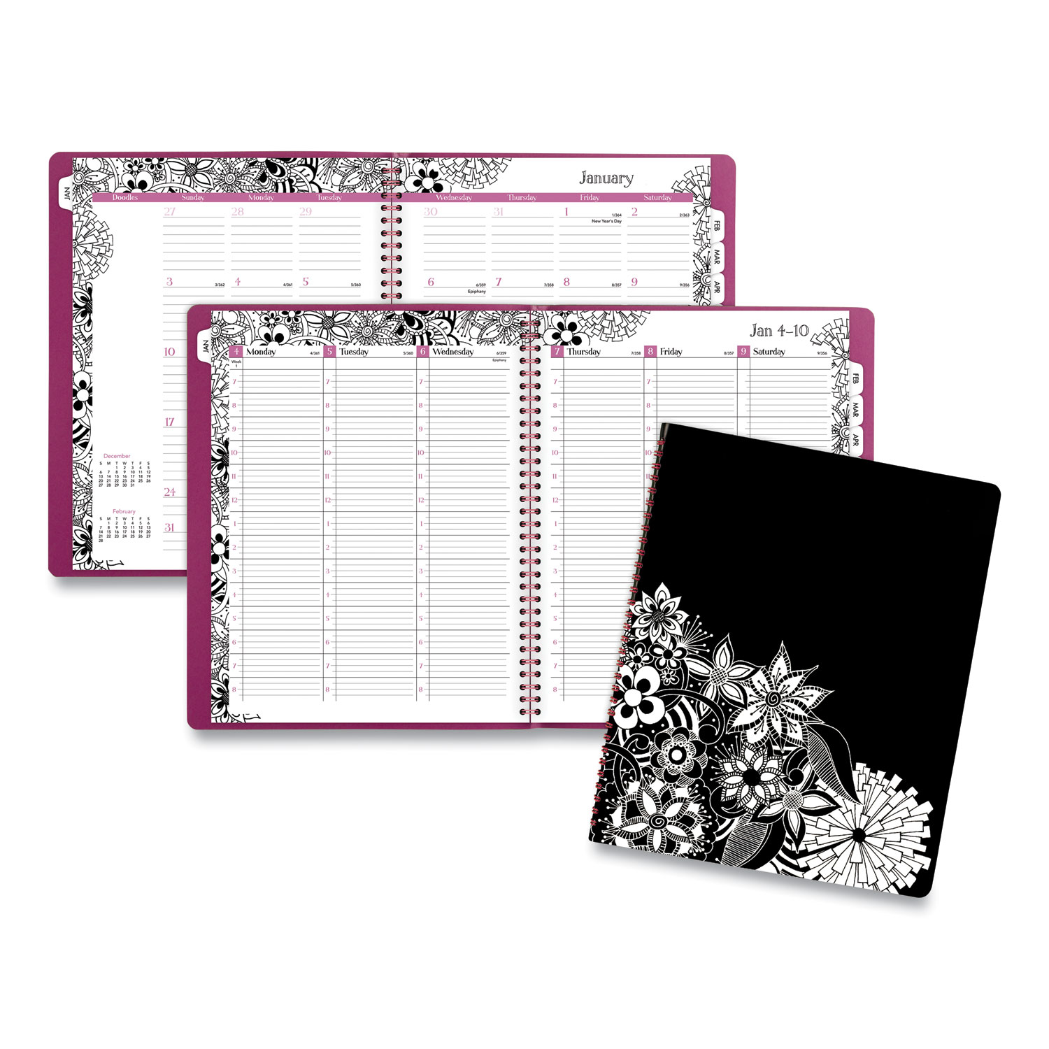  Cambridge 589-905 Floradoodle Professional Weekly/Monthly Planner, 11 x 8 1/2, 2020-2021 (AAG589905) 