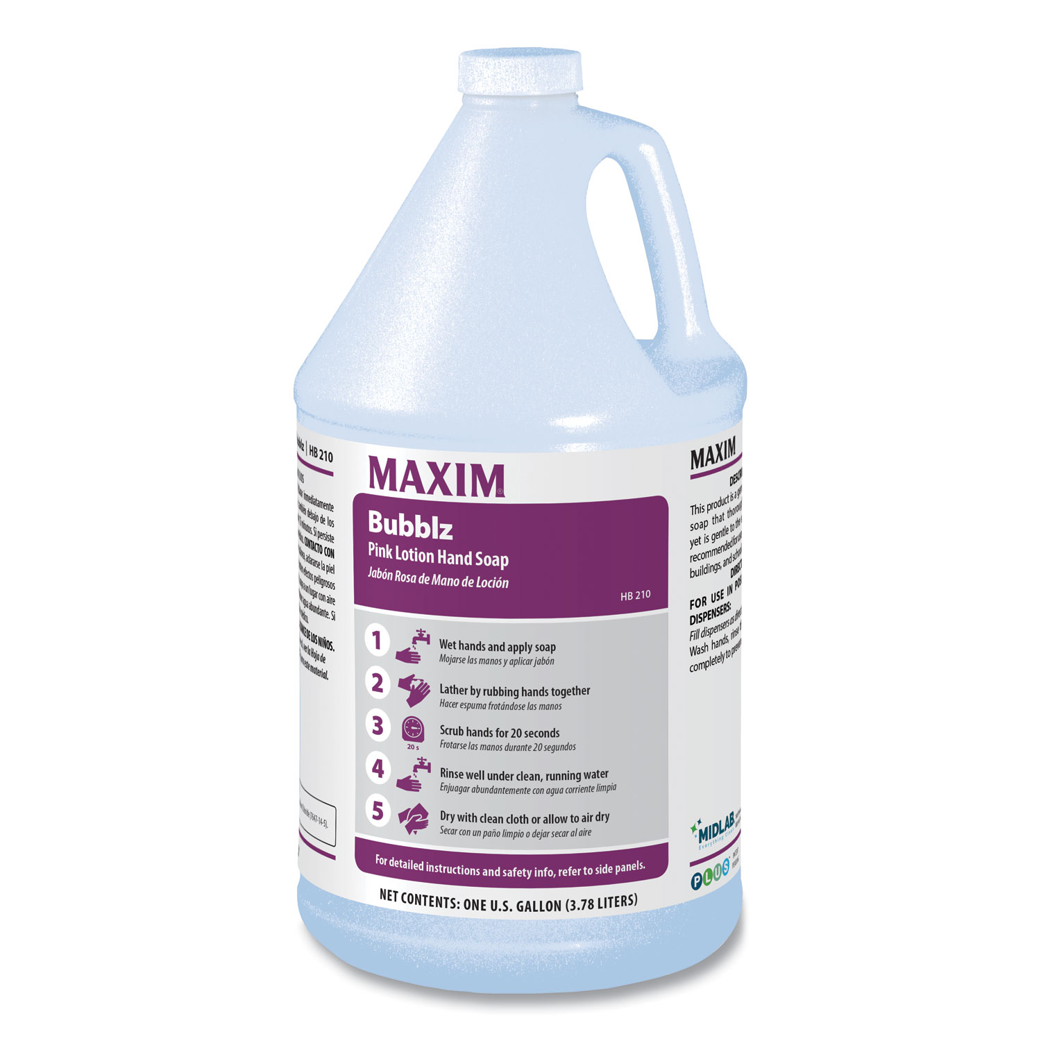 Bubblz Pink Lotion Hand Soap, Cherry Scent, 1 gal, 4/Carton