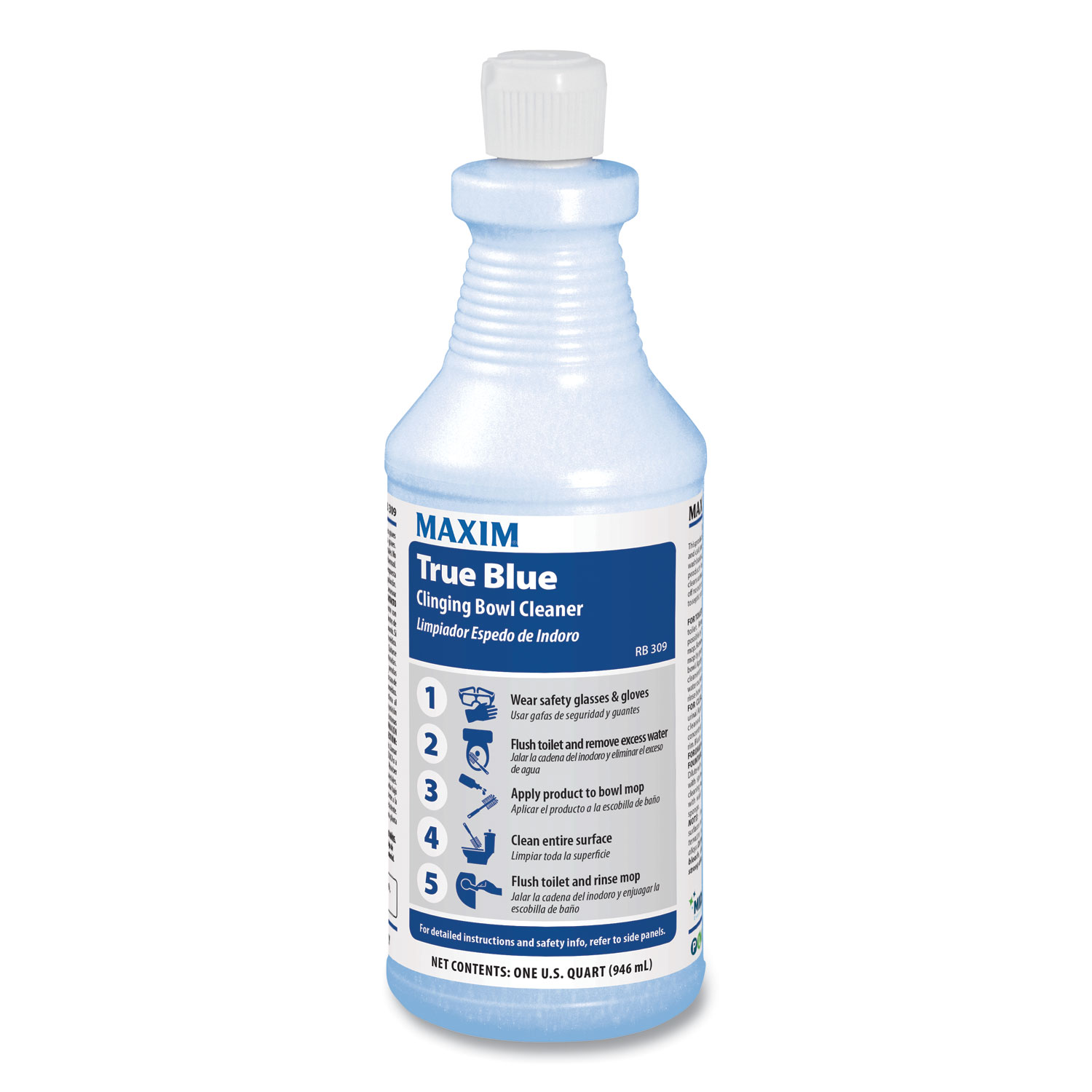 True Blue Clinging Bowl Cleaner, Mint Scent, 32 oz Bottle, 12