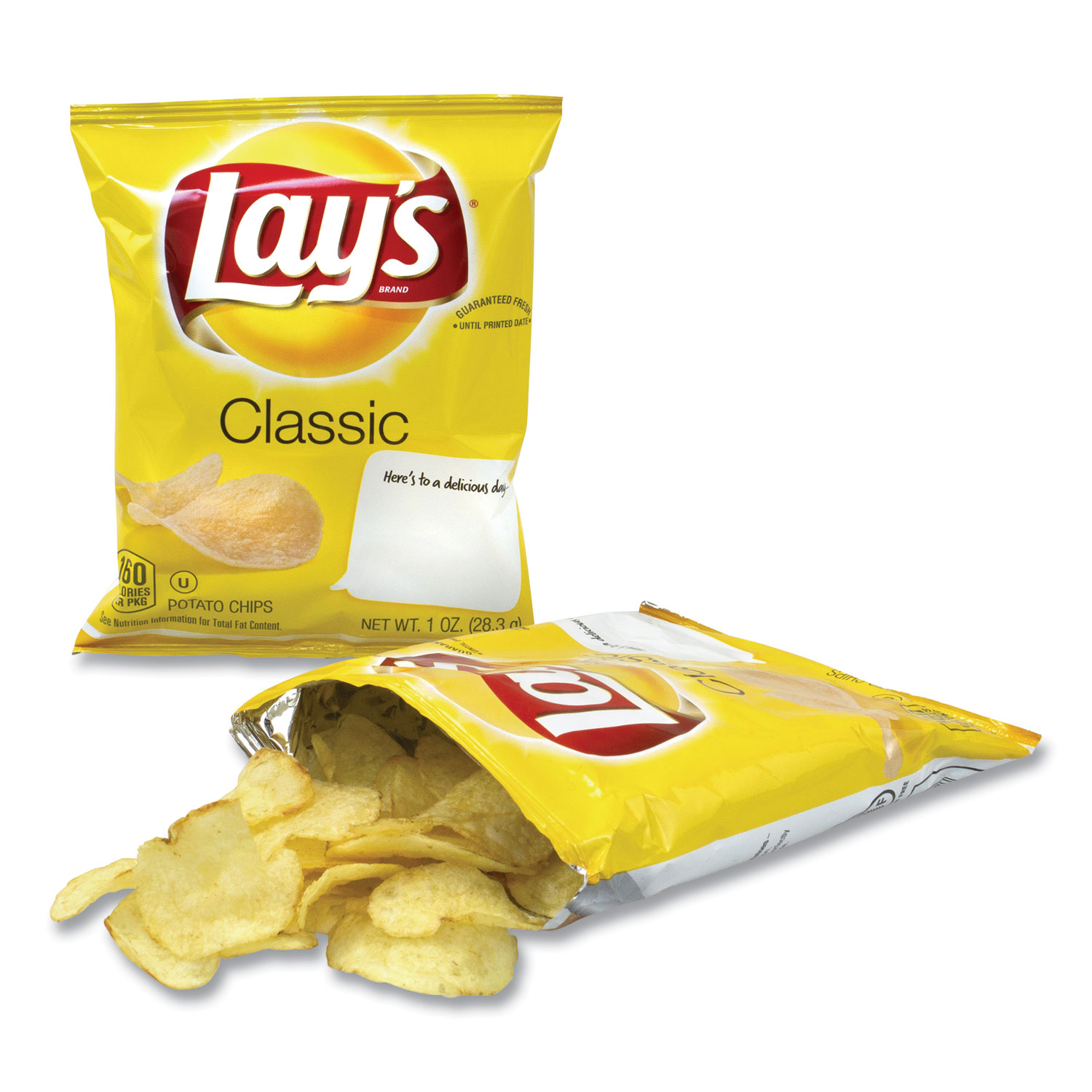 Lay's® Regular Potato Chips, Classic Flavor, 1 oz Bag, 50/Carton ...