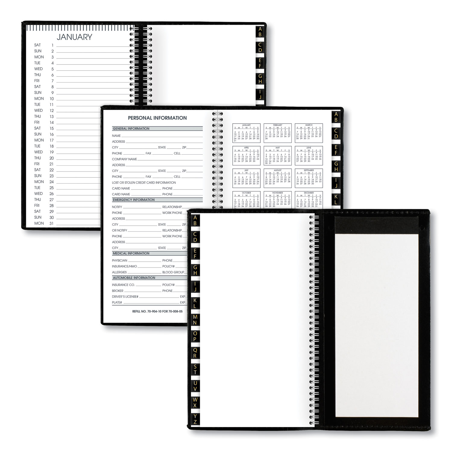 2023 At-a-glance 6.25 x 3.25 Weekly Appointment Book Refill Hourly Ruled White