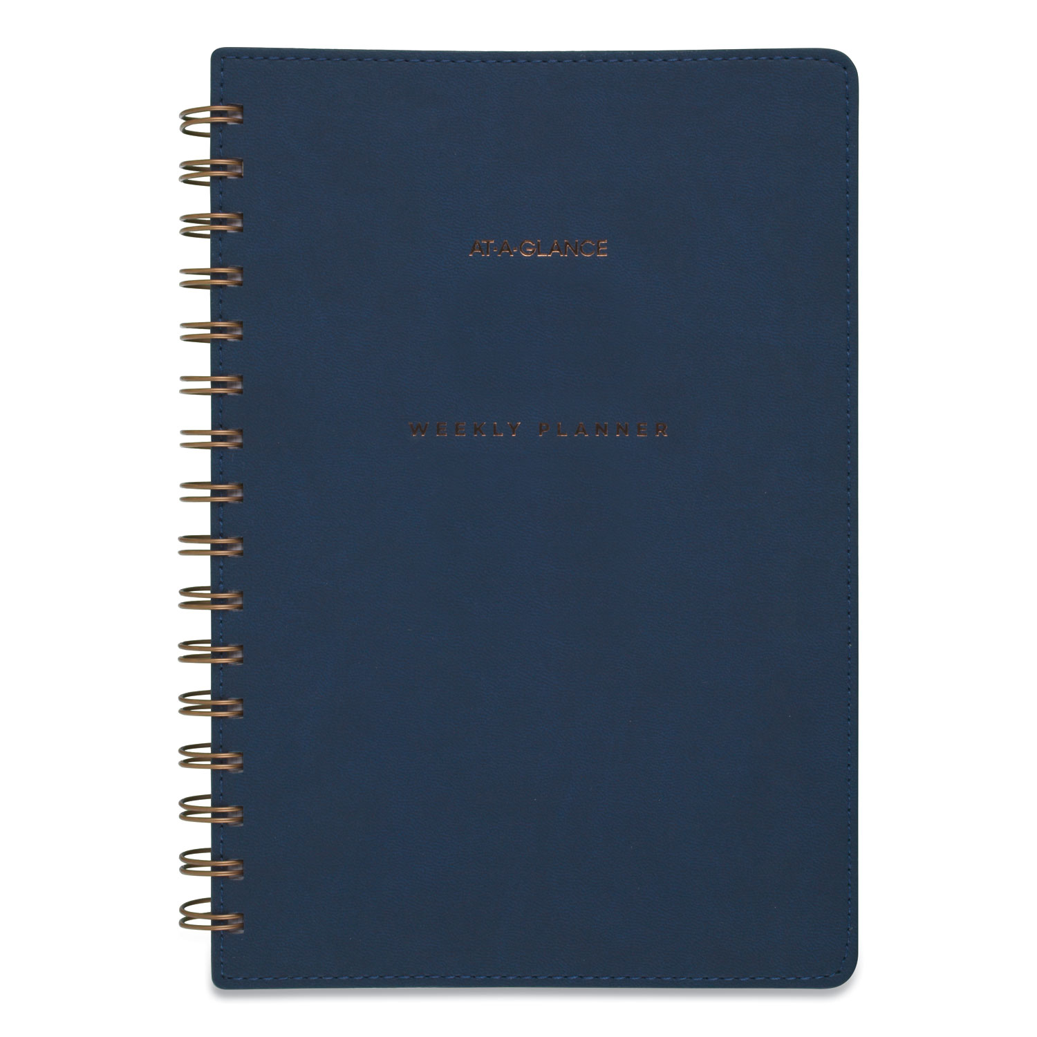  AT-A-GLANCE YP20020 Signature Collection Firenze Navy Weekly/Monthly Planner, 8 1/2 x 5 3/8, 2020-2021 (AAGYP20020) 