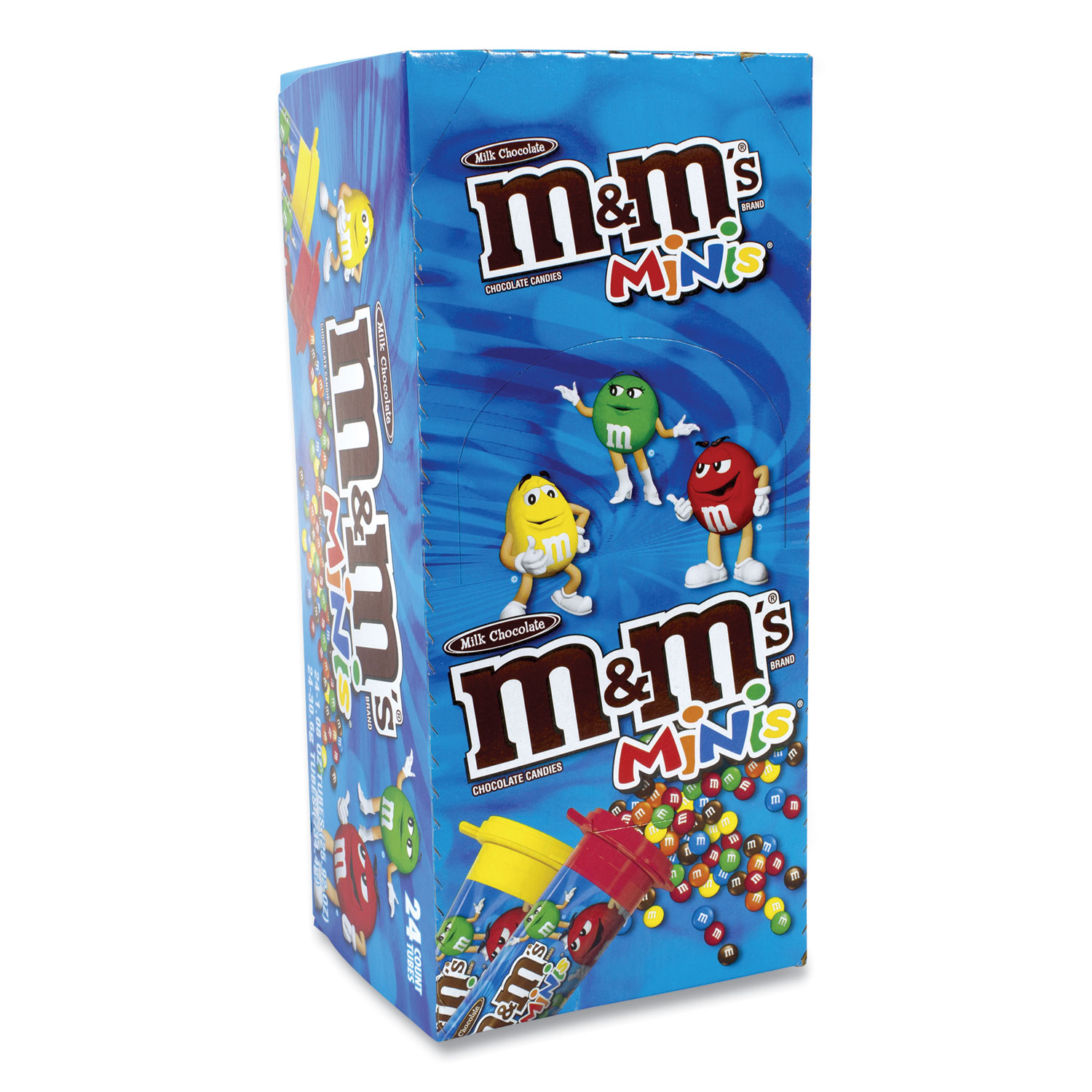  M & M's 551237 Milk Chocolate Mini Tubes, 1.08 oz, 24 Tubes/Box, Free Delivery in 1-4 Business Days (GRR20900061) 