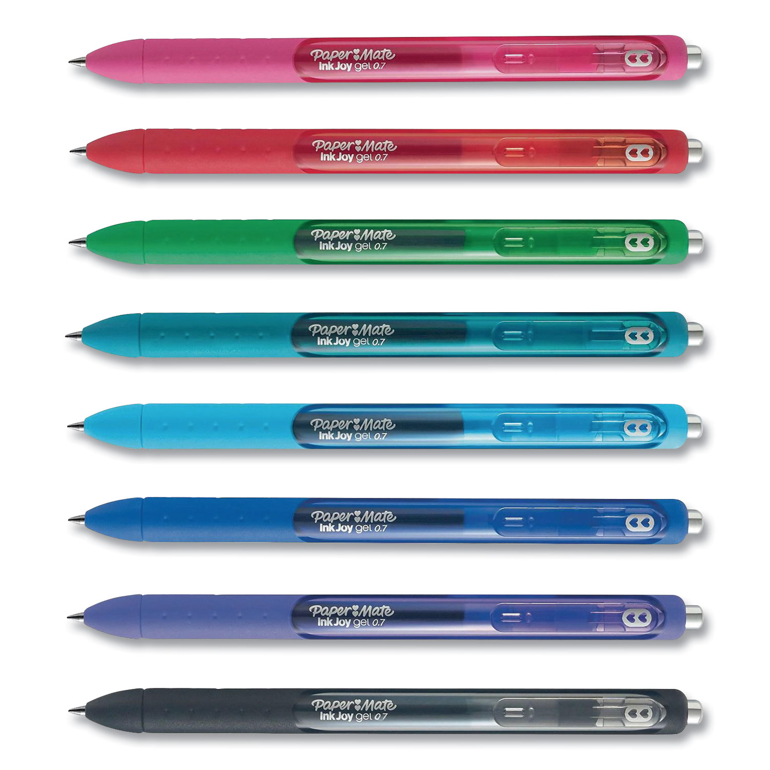 Paper Mate® InkJoy Retractable Gel Pen, Medium 0.7mm, Assorted Ink/Barrel, 8/Pack